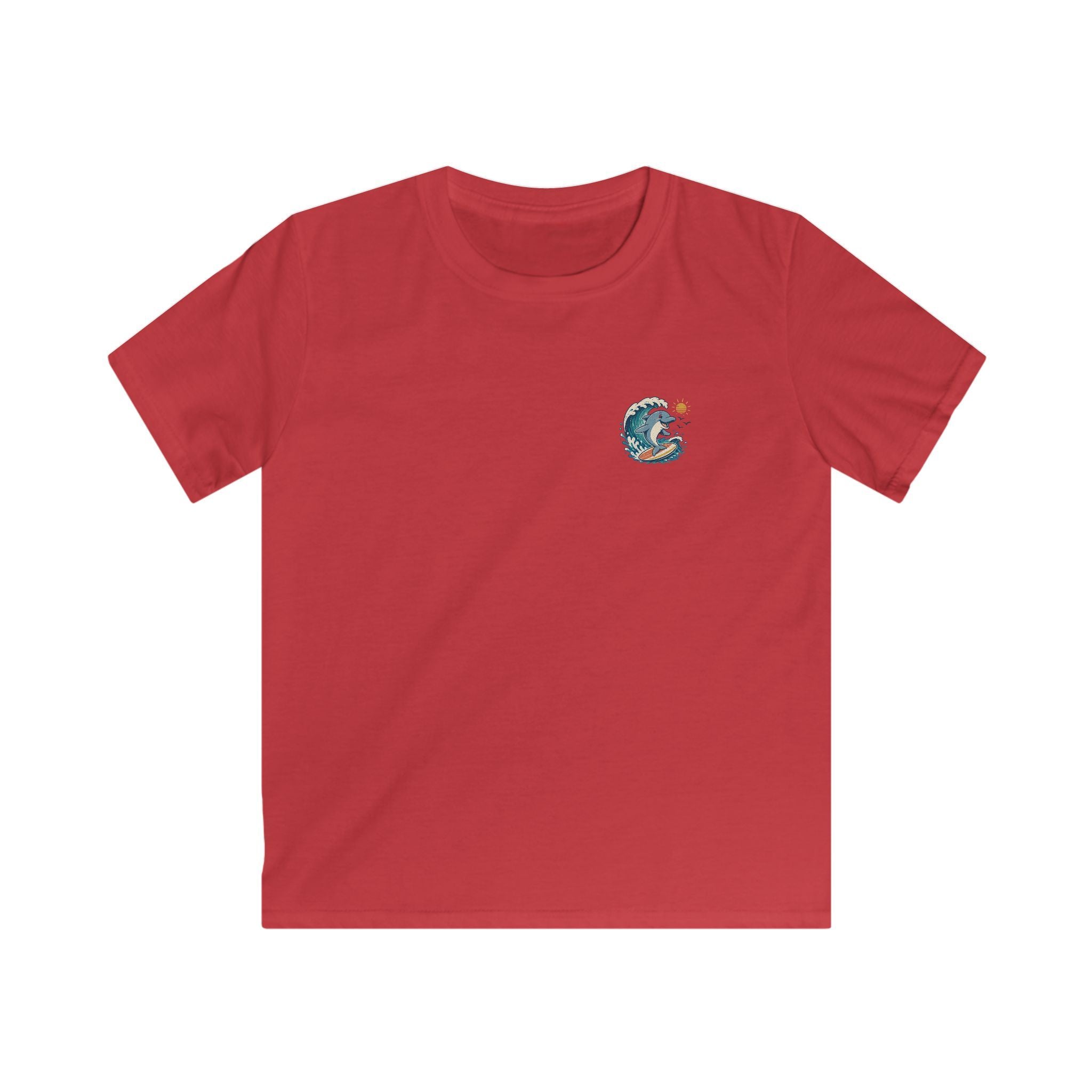 Ocean Adventure Kids Tee 'Catch the Good Tide' Dolphin Surf Graphic