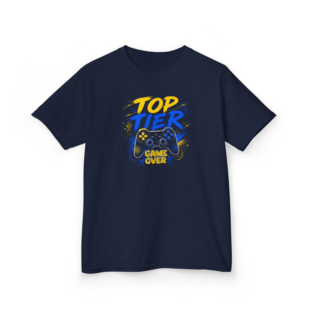 "Top Tier Game Over" Gaming Controller Graphic T-Shirt Design For Gamer's