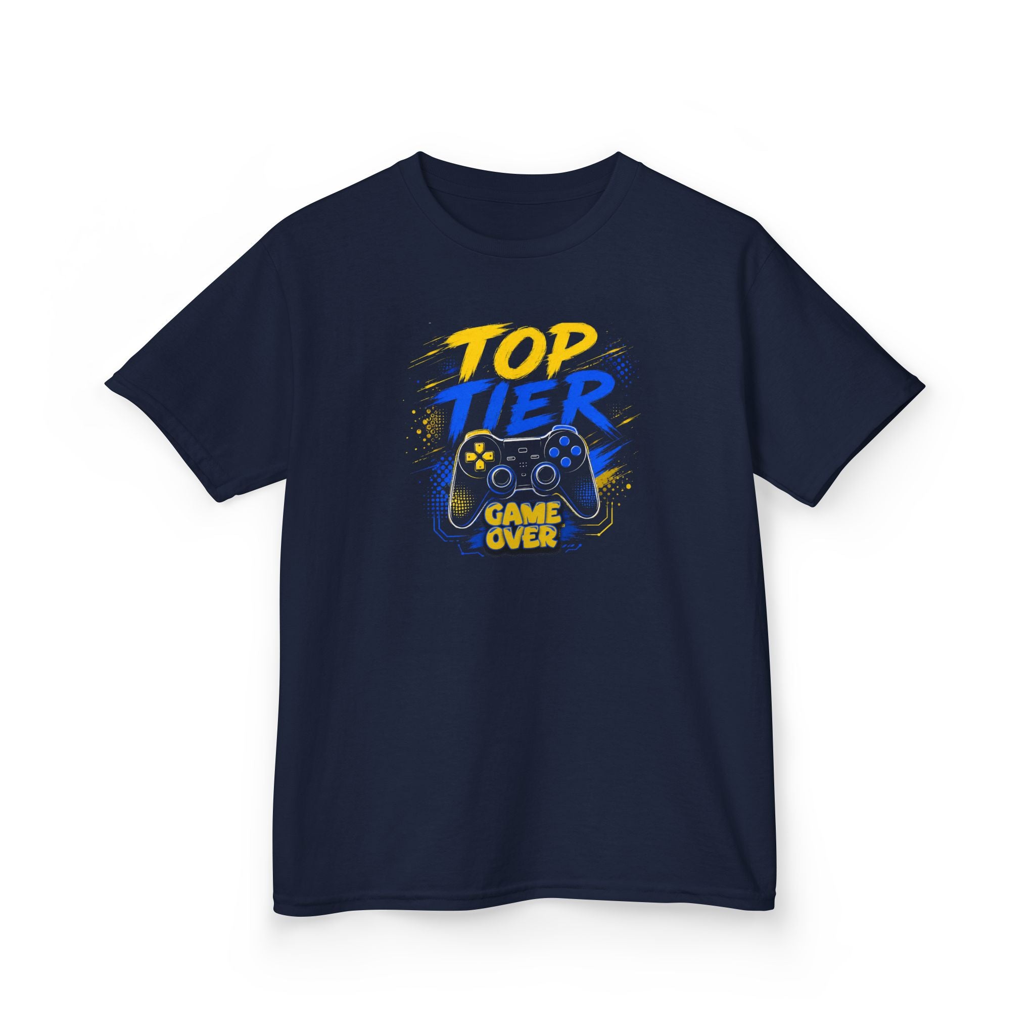 "Top Tier Game Over" Gaming Controller Graphic T-Shirt Design For Gamer's