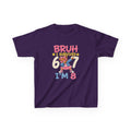 Kids Tee "Bruh I Survived 6/7 I'm 8" Birthday T-Shirt