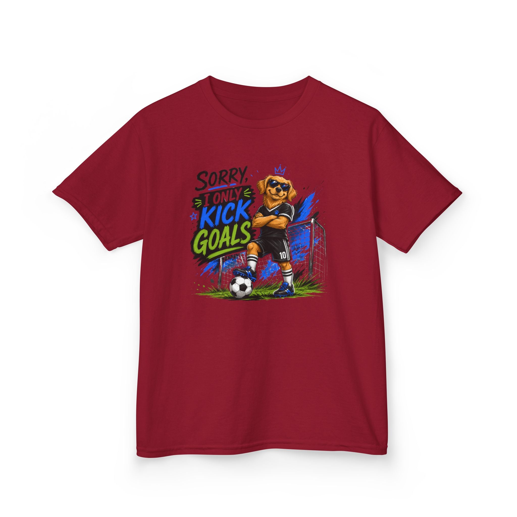 Sorry, I Only Kick Goals Kids Soccer | Kids Sports Graphic T-Shirt