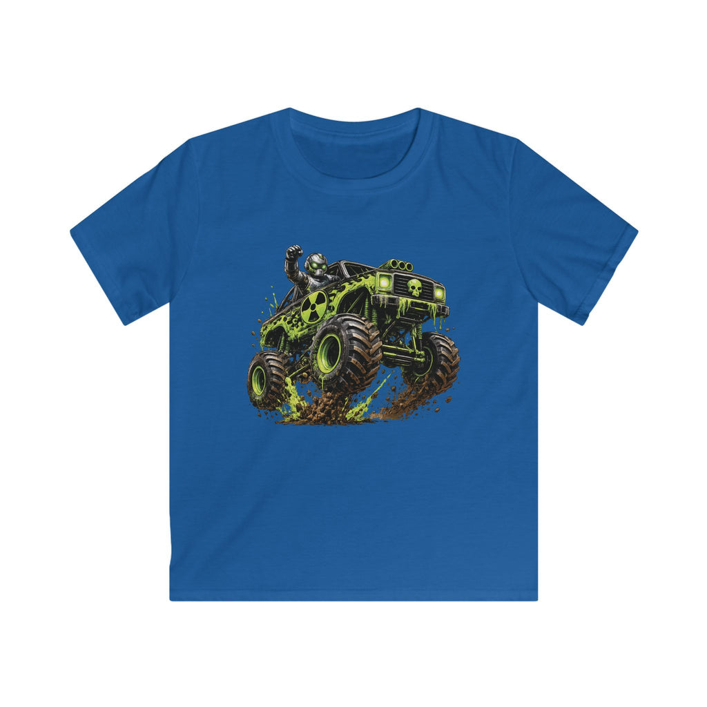 Boys Monster Truck T‑Shirt Green Mud Splash Off‑Road Tee