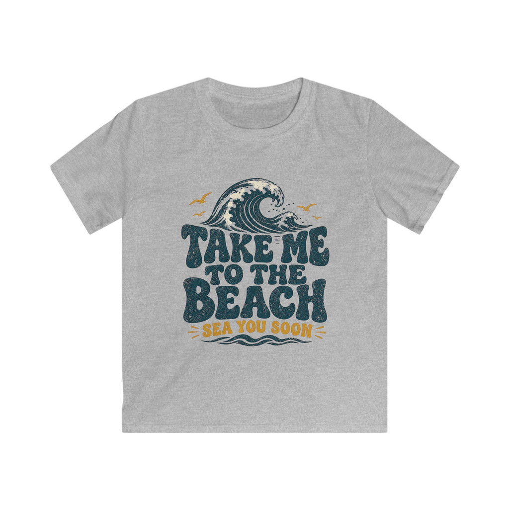 Kids Beach T‑Shirt "Take Me To The Beach" Retro Wave Vacation Tee