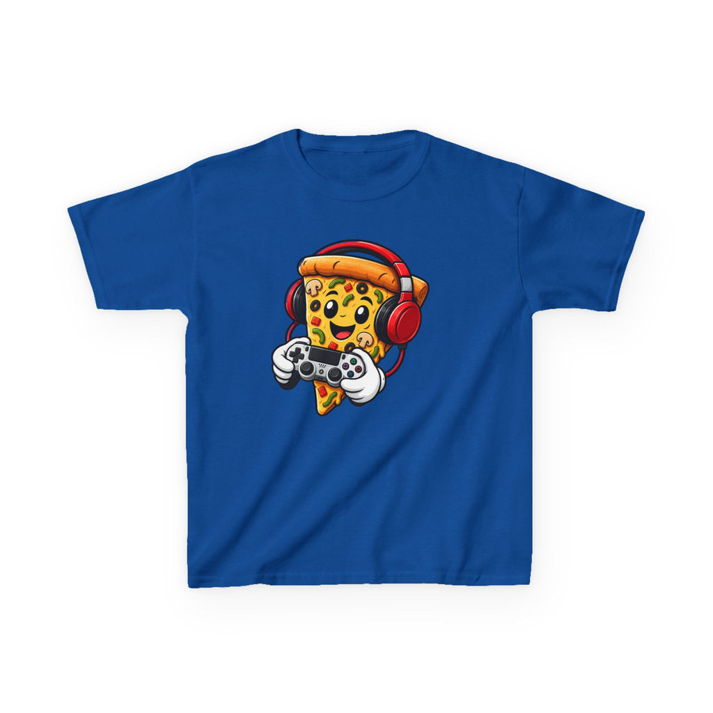 "Pizza Powered" Graphic kids Gamer T-Shirt Design