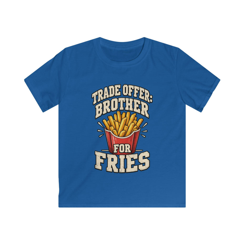 Kids 'Trade Offer: Brother for Fries' Funny Graphic Tee