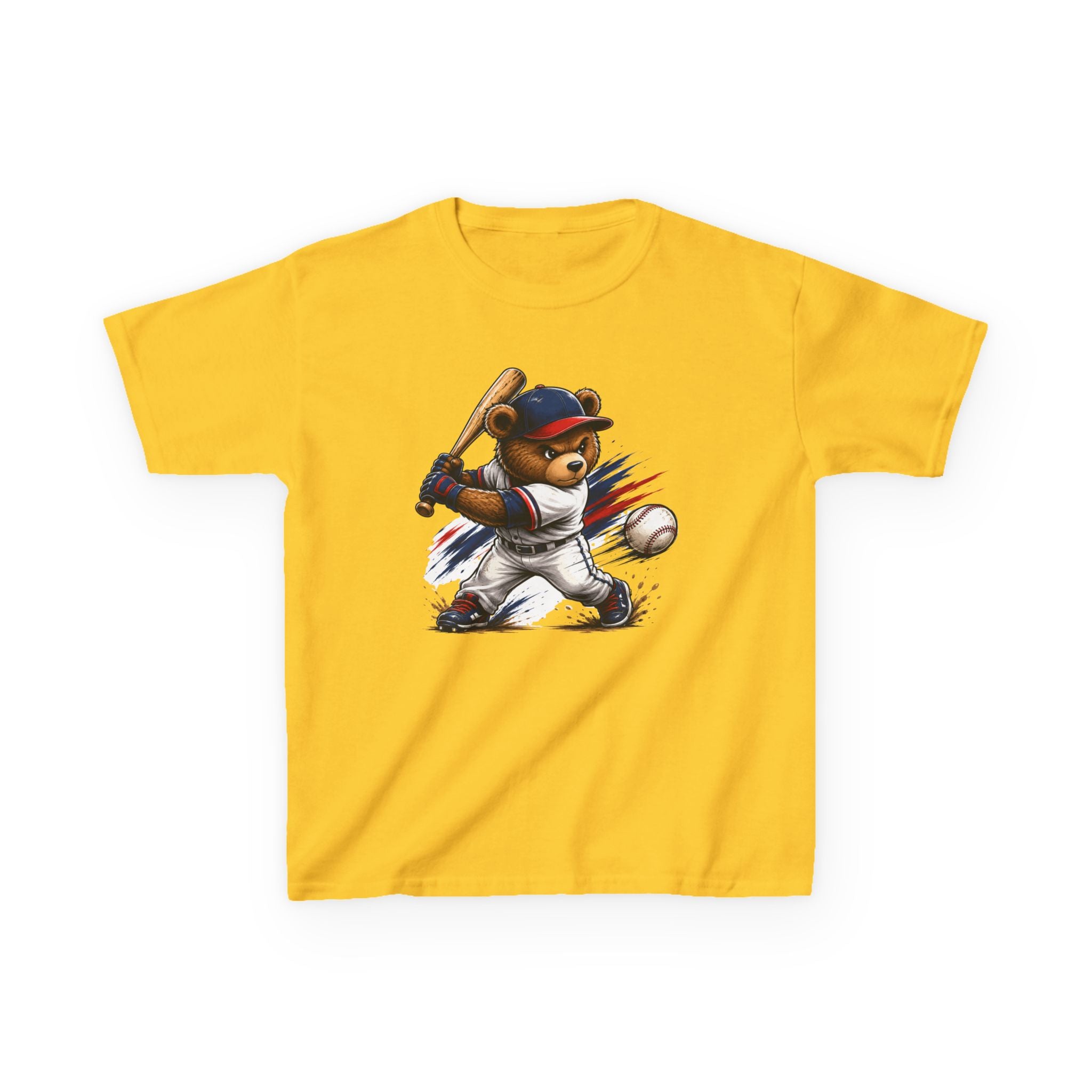Baseball Bear T-Shirt | Cute Baseball Player Bear Graphic | Kids Baseball Tee | Little Slugger Sports Shirt | Baseball Lover Gift