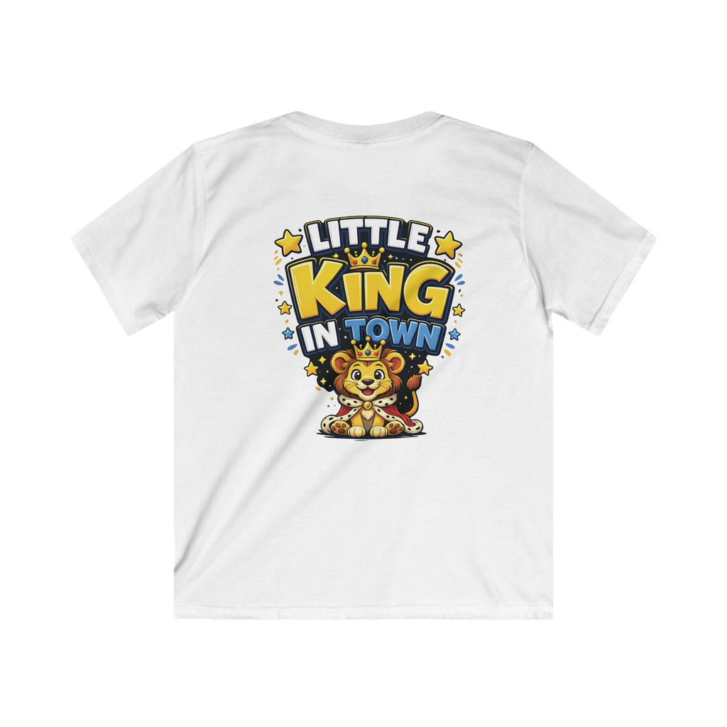 Kids Tee  "Little King in Town" Cute Lion Graphic Shirt for Boys