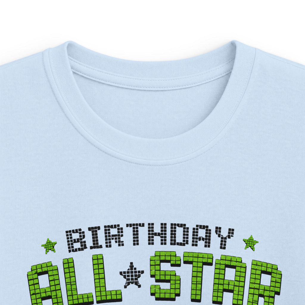 Kids T‑Shirt "Birthday All Star: Level Unlocked" Video Game Controller Tee