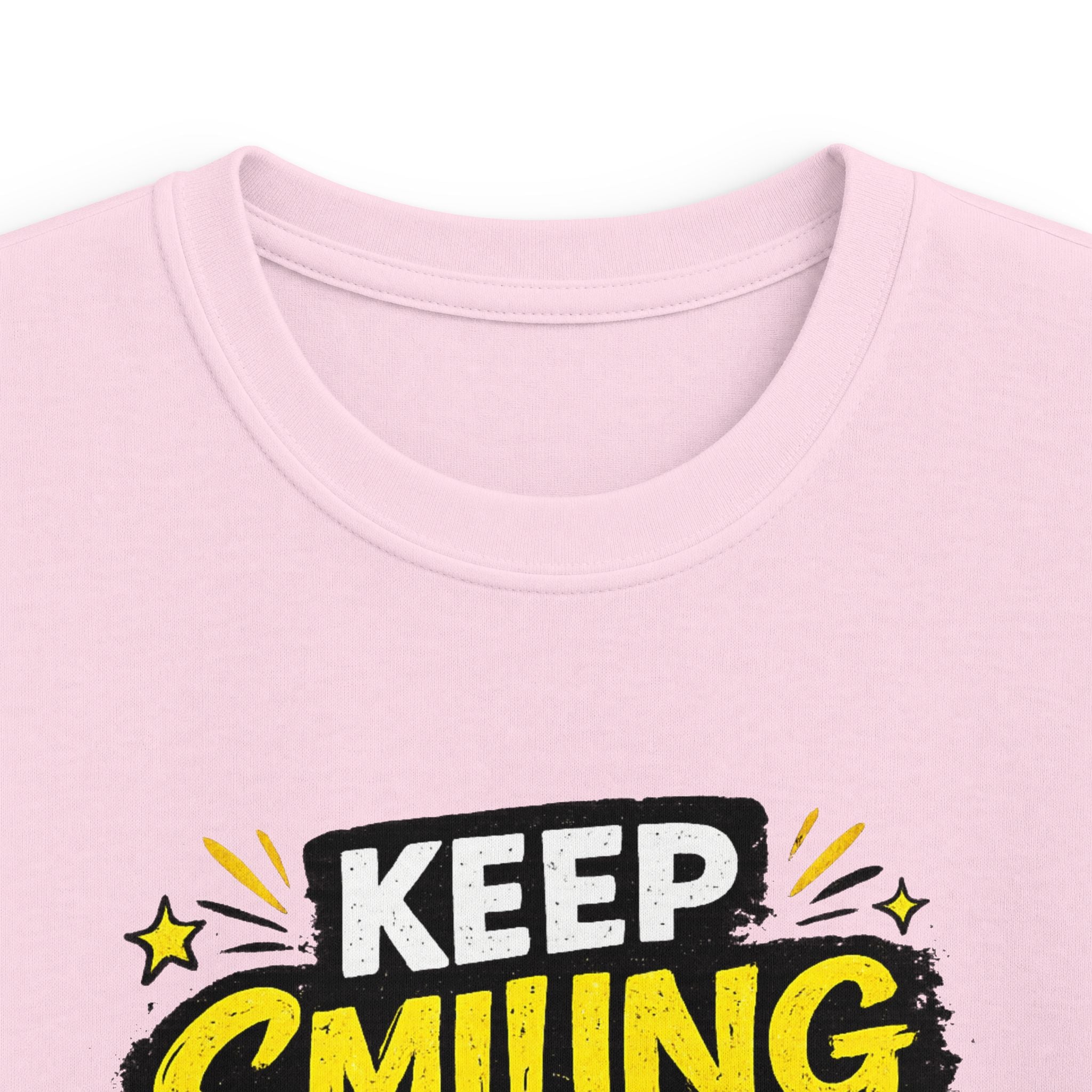 Boys And Girls T-Shirt "Keep Smiling It Looks Good On You" Positive Graphic Tee