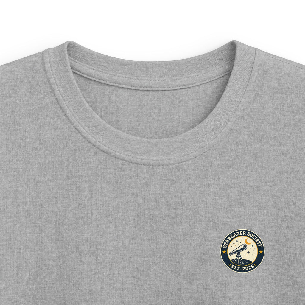 "Stargazer Society" Kids Tee Telescope 'Est. 2026' For Boys & Girls