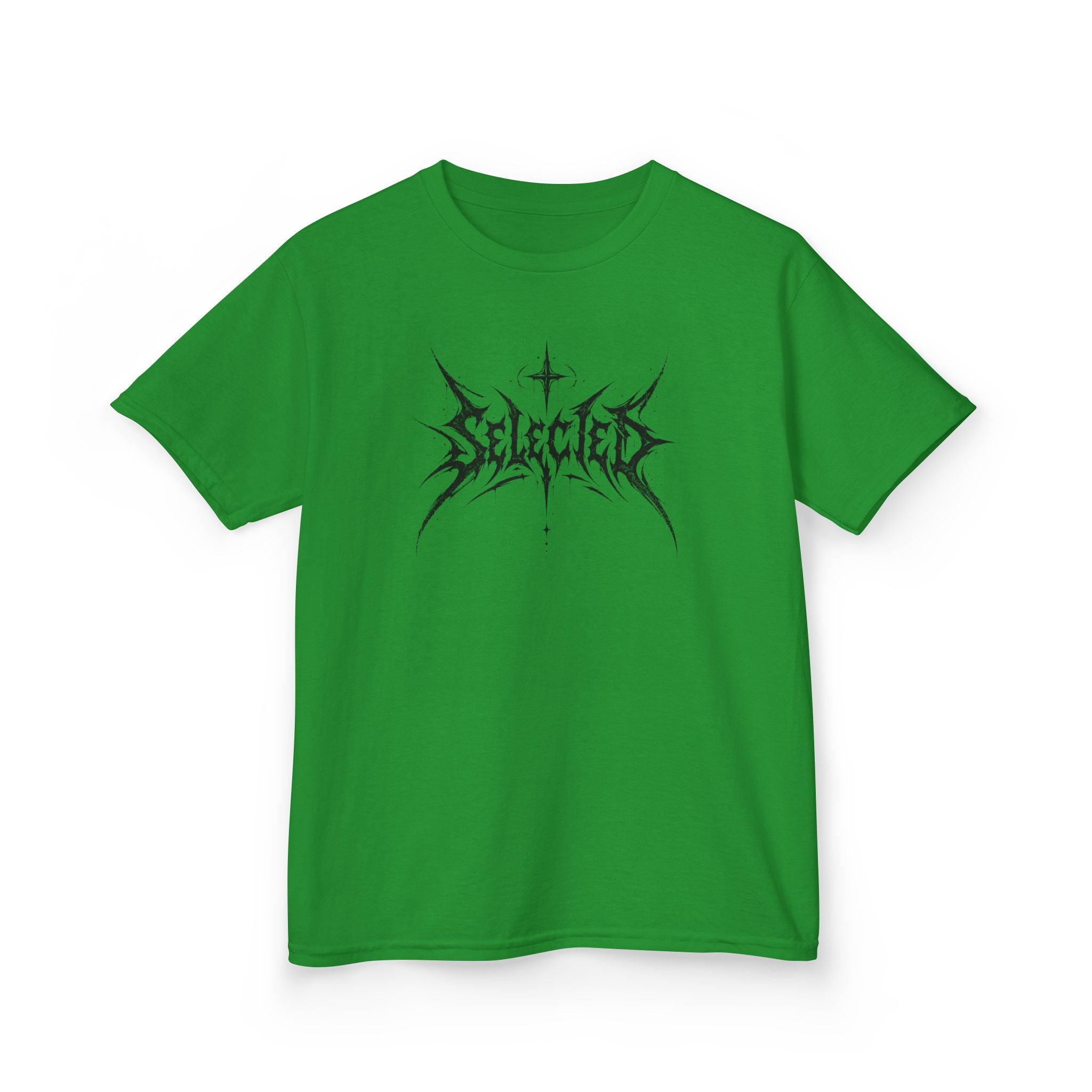 Kids Tee 'Selected' Black Metal Logo Boys and Girls Graphic Tees