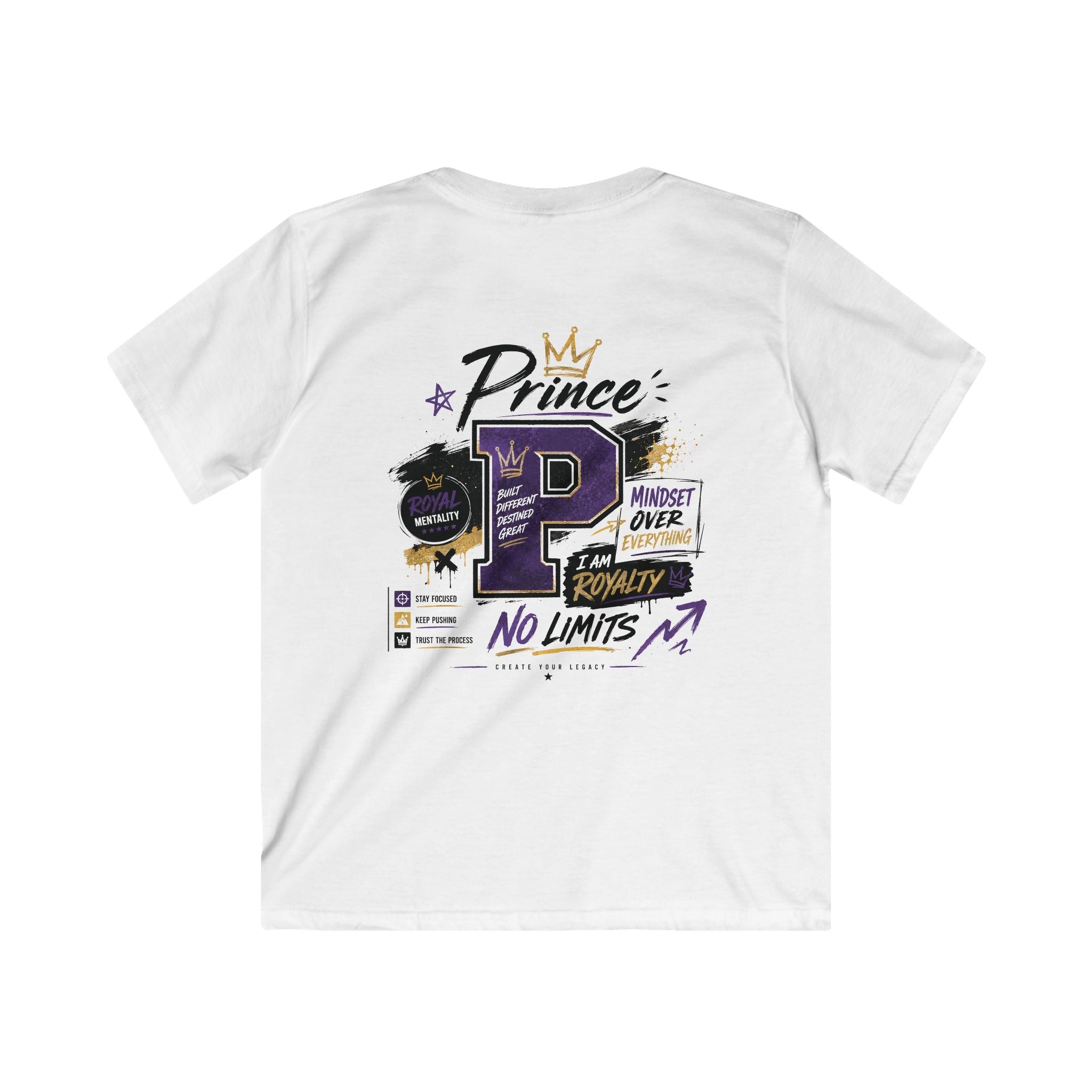 Kids Tee 'Prince P' Boys Royalty No Limits Graphic Shirt