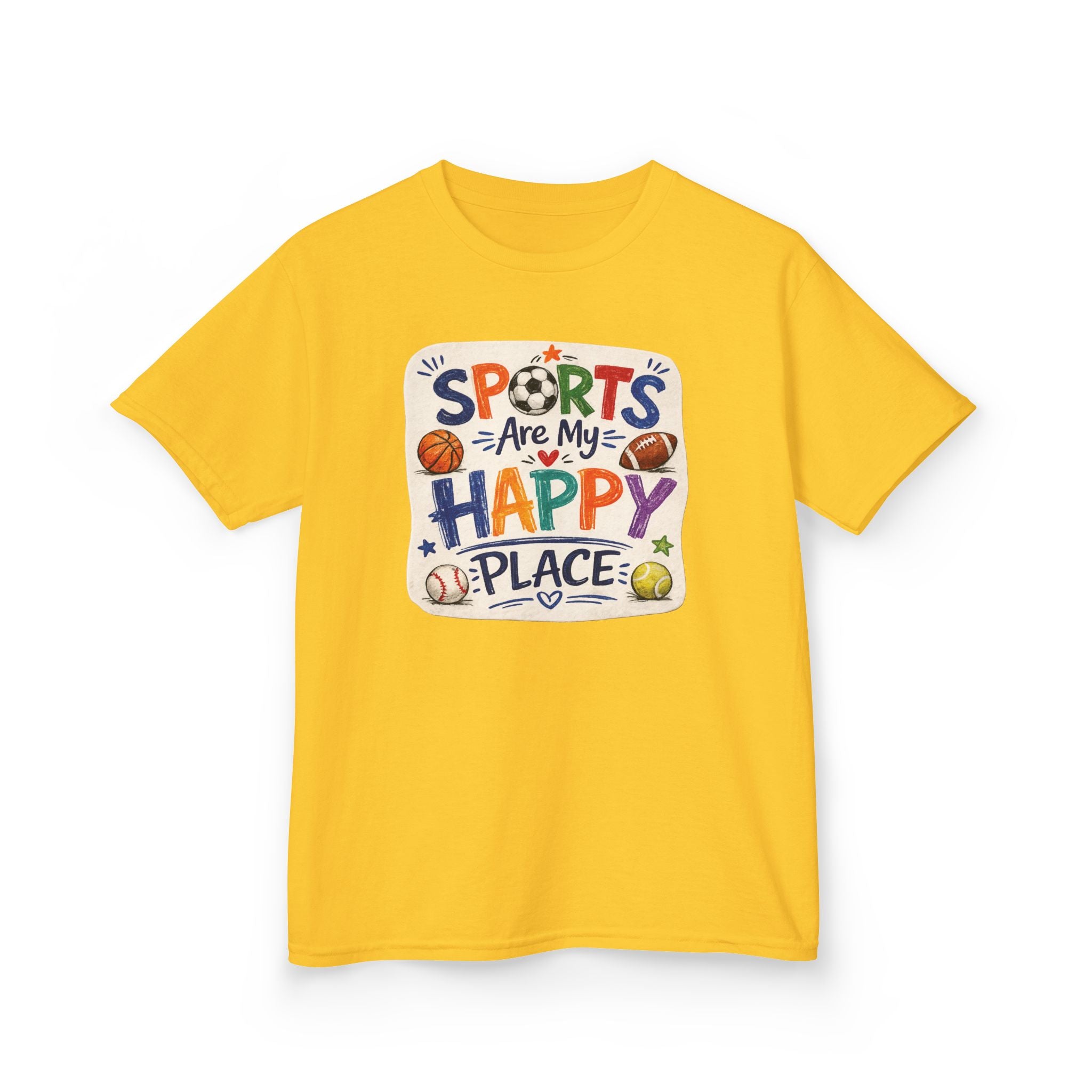 Sports Lover Gift | Sports Are My Happy Place Graphic Tee
