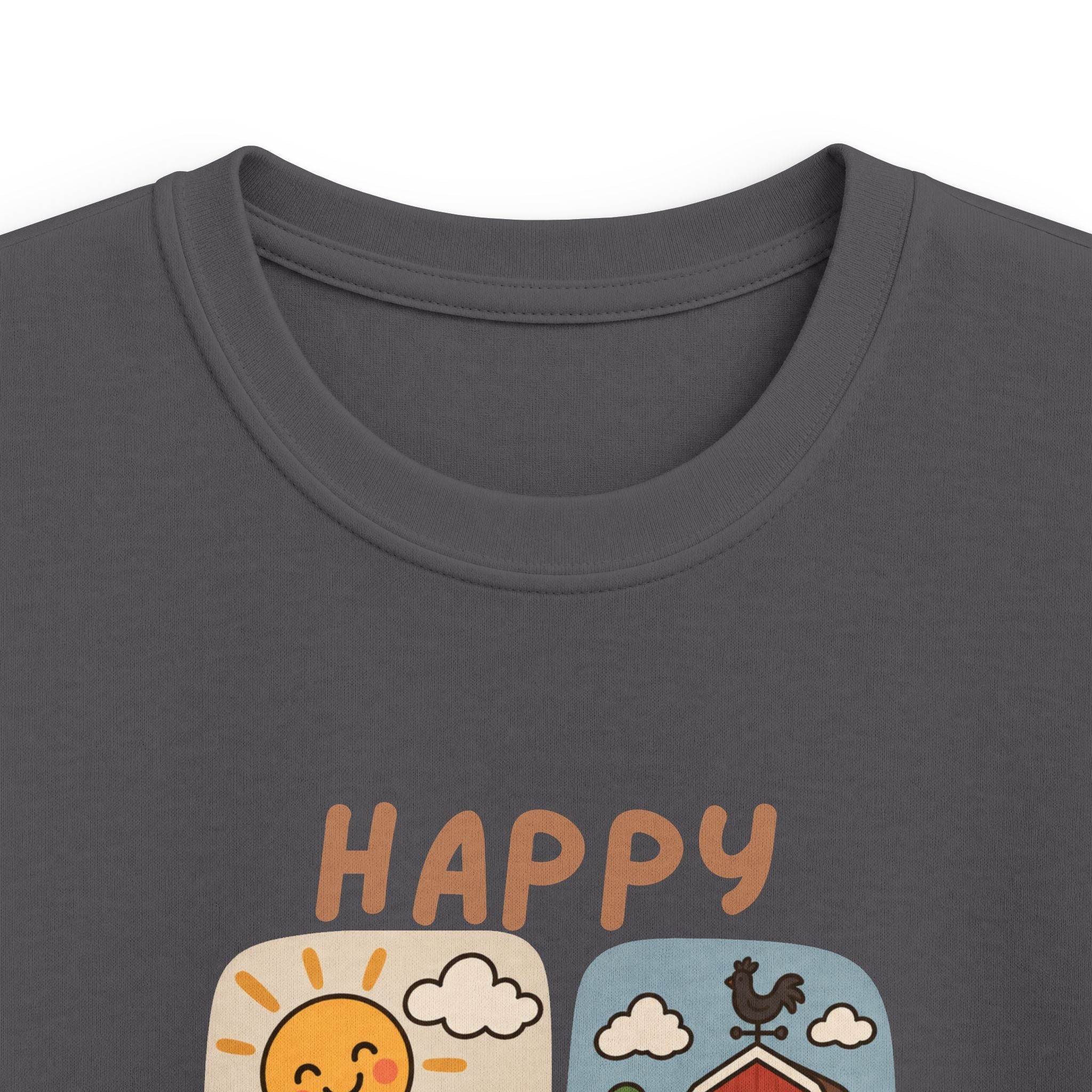 Boys T-Shirt "Happy Farm" Cute Barnyard Graphic Tee for Children