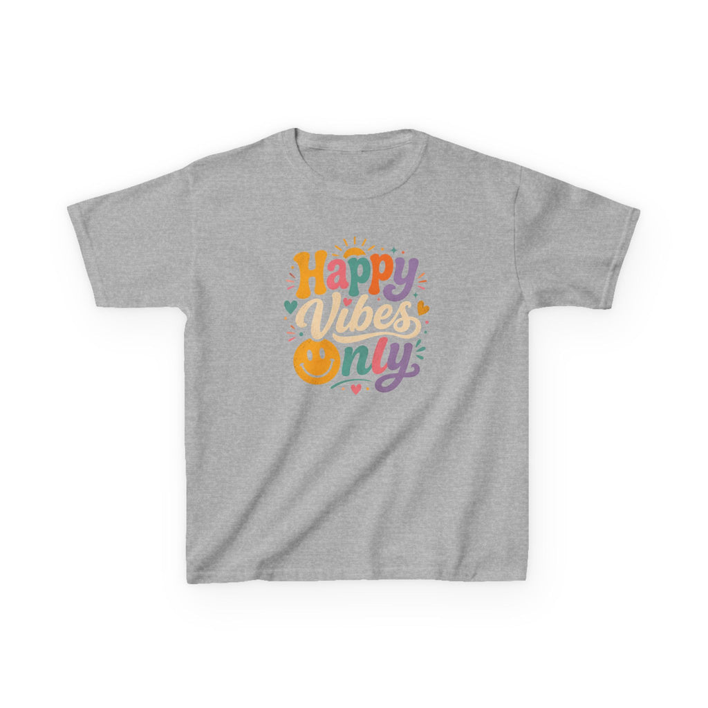 Kids T-Shirt "Happy Vibes Only" Cute Colorful Smiley Tee
