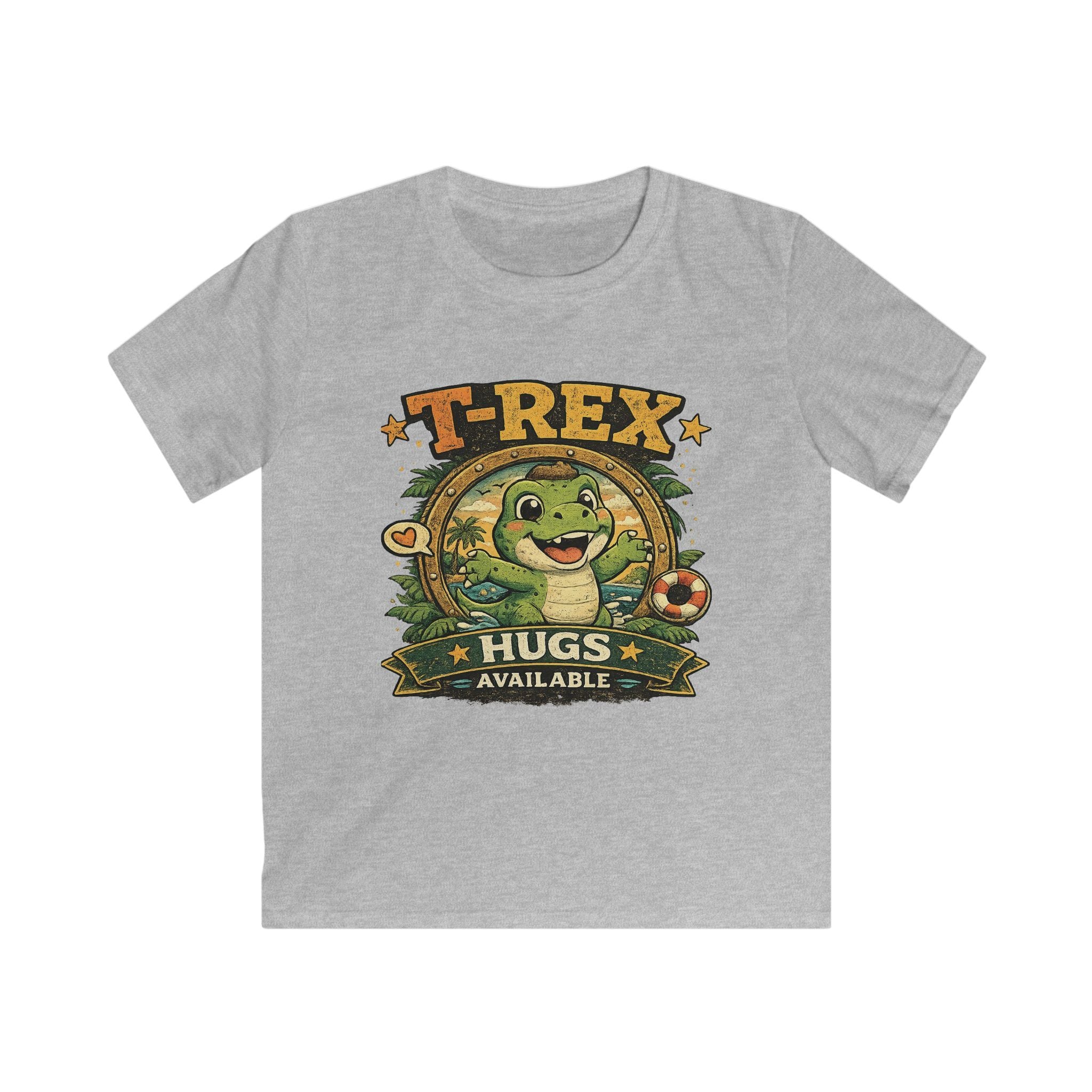 Kids T-Shirt - T-Rex Hugs Available Cute Dinosaur Tee for Boys & Girls