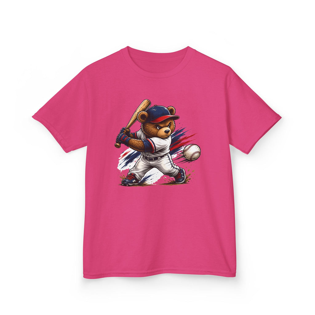 Baseball Bear T-Shirt | Cute Baseball Player Bear Graphic | Kids Baseball Tee | Little Slugger Sports Shirt | Baseball Lover Gift