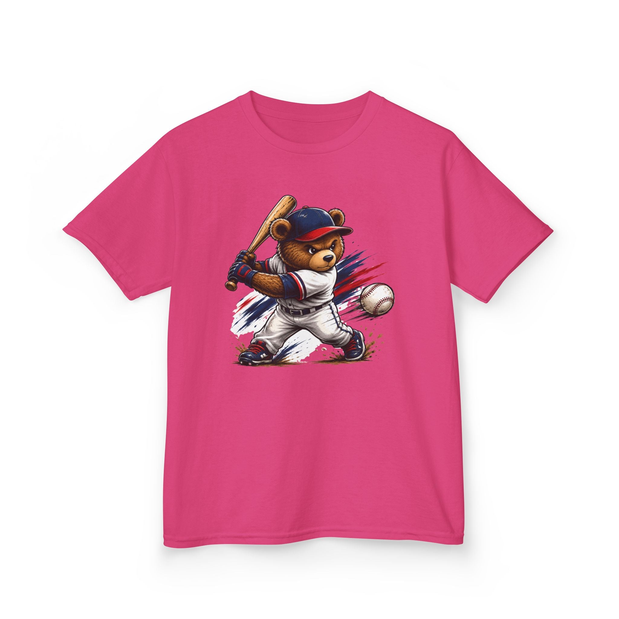 Baseball Bear T-Shirt | Cute Baseball Player Bear Graphic | Kids Baseball Tee | Little Slugger Sports Shirt | Baseball Lover Gift