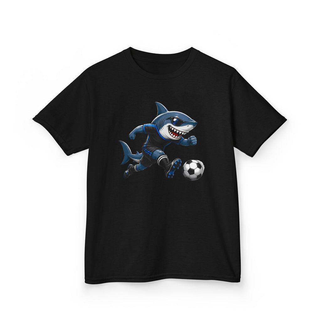 Soccer Shark T-Shirt | Cool Shark Soccer Player Graphic | Sports Kids Soccer Tee | Youth Athlete Sports Shirt | Shark Lover Gift