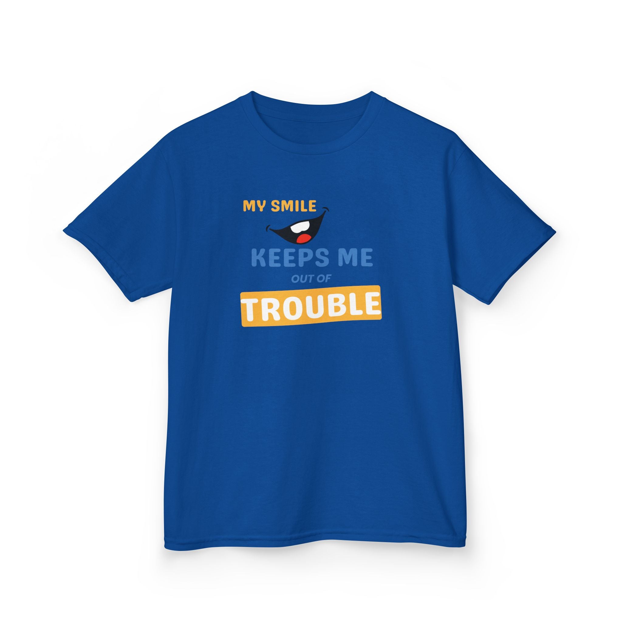 My Smile - Keeps me out of Trouble | Funny Kids Graphic T-Shirt