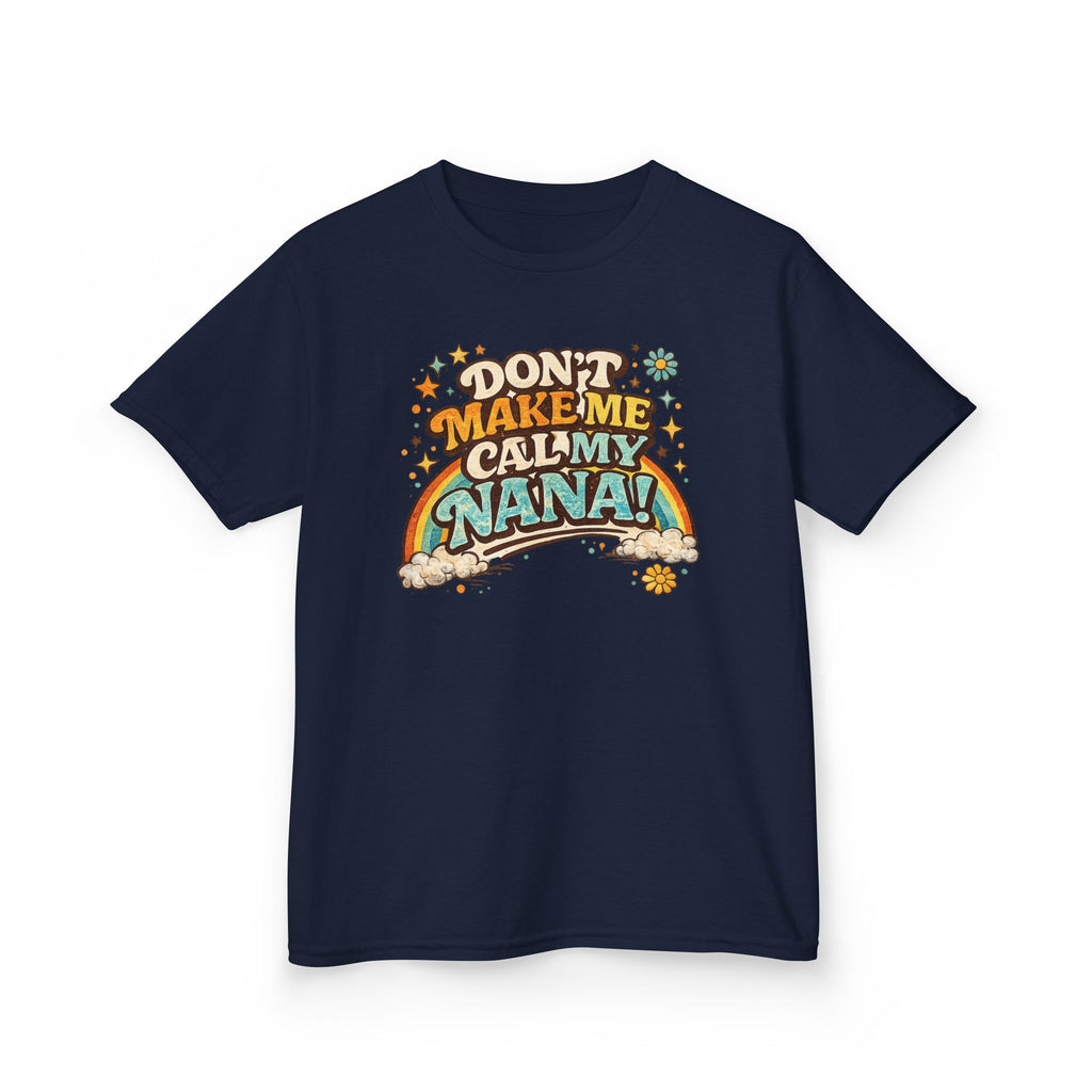 Don't Make Me Call My Nana PNG, Funny Nana Quote, Retro 70s Typography, Vintage Rainbow Shirt Design, Groovy Sublimation PNG, Printable T-Shirt Graphic, Transparent Background