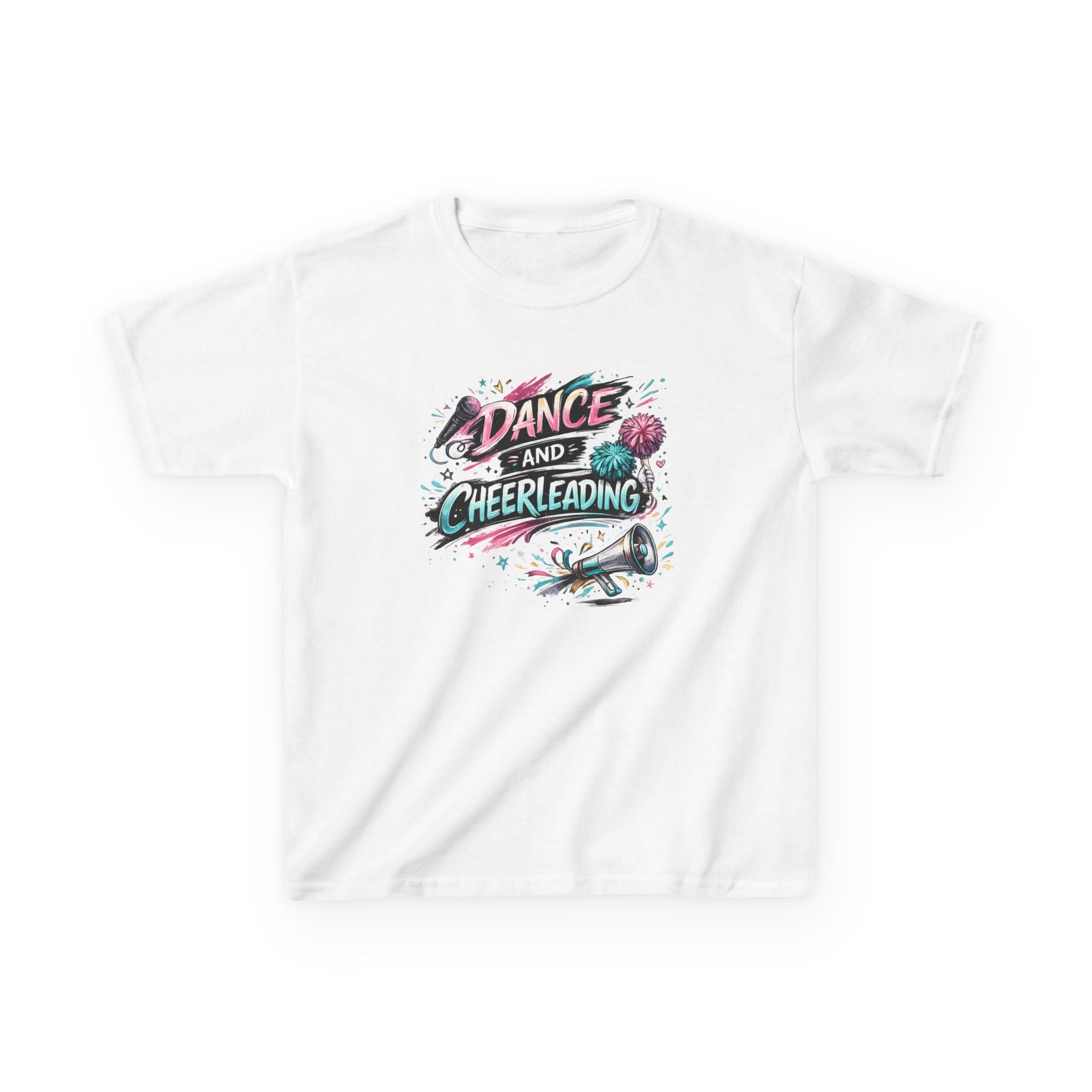 Dance & Cheerleading Typography Sports T-Shirt Design | Modern Cheer Spirit Graphic | Dance Team Apparel