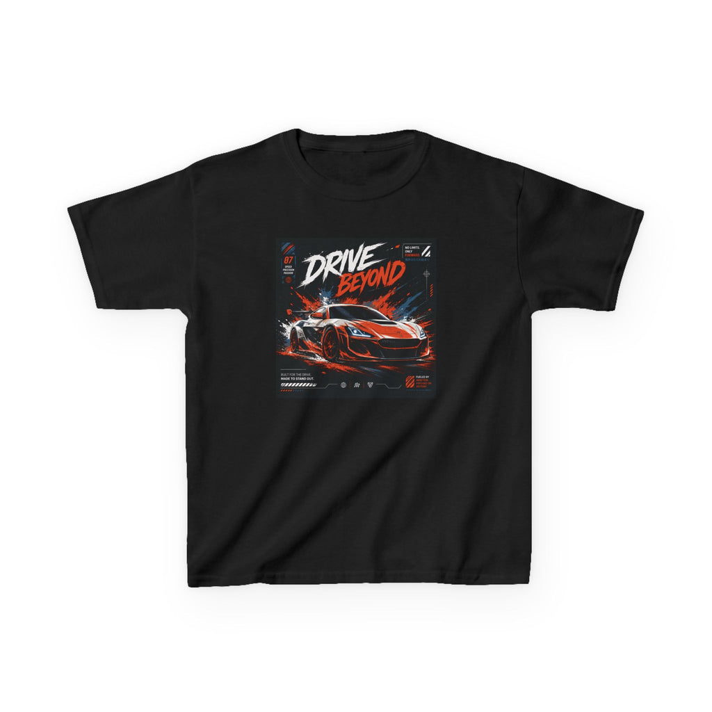 Boys 'Drive Beyond' Racing Car T‑Shirt — Retro Speed Graphic Tee