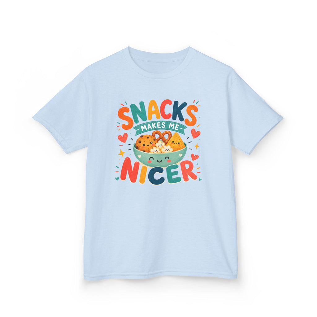 Cute Kids T-Shirt "Snacks Make Me Nicer" Cute Snack Monster Tee