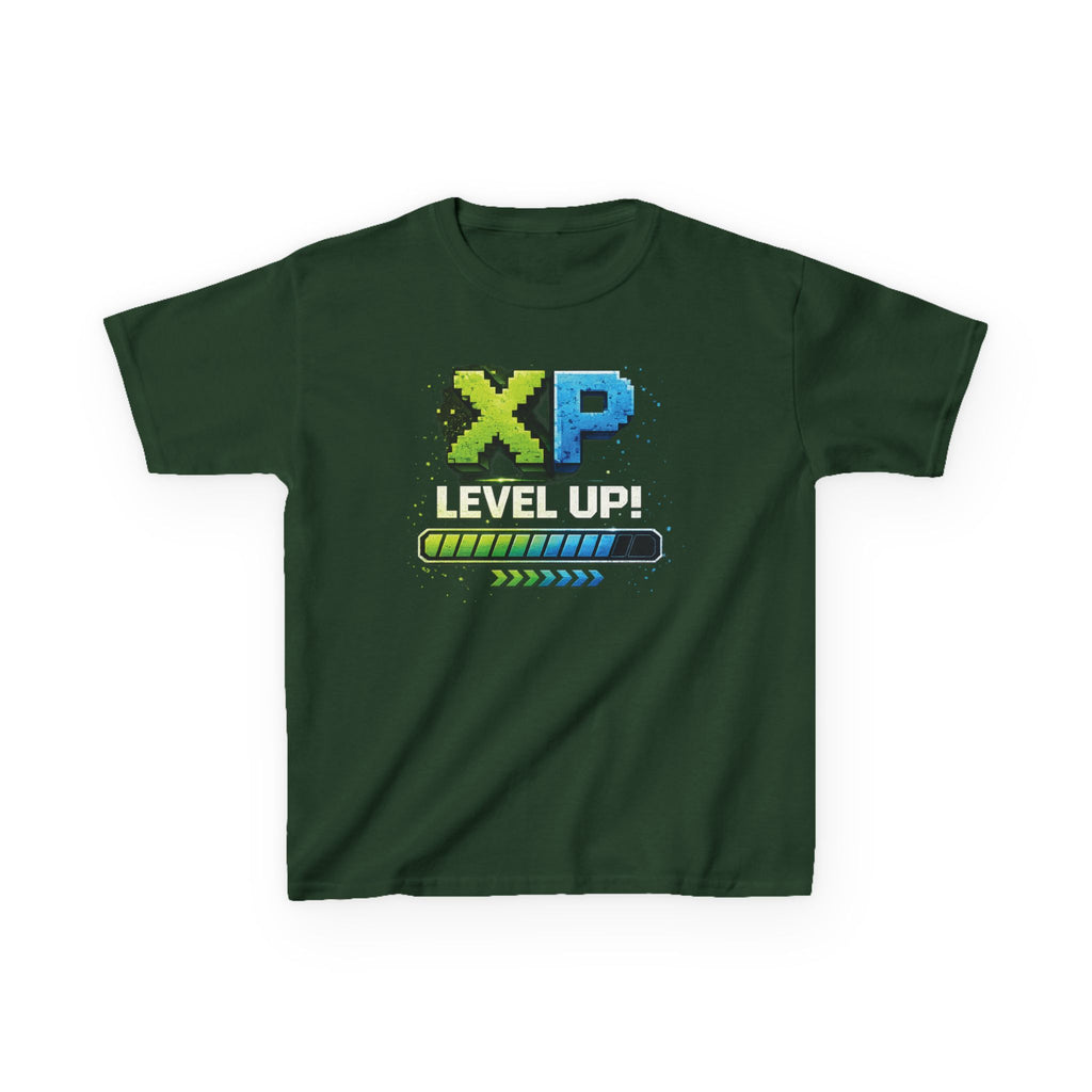 Kids T-Shirt - "XP Level Up!" Boys Gamer Progress Bar Tee