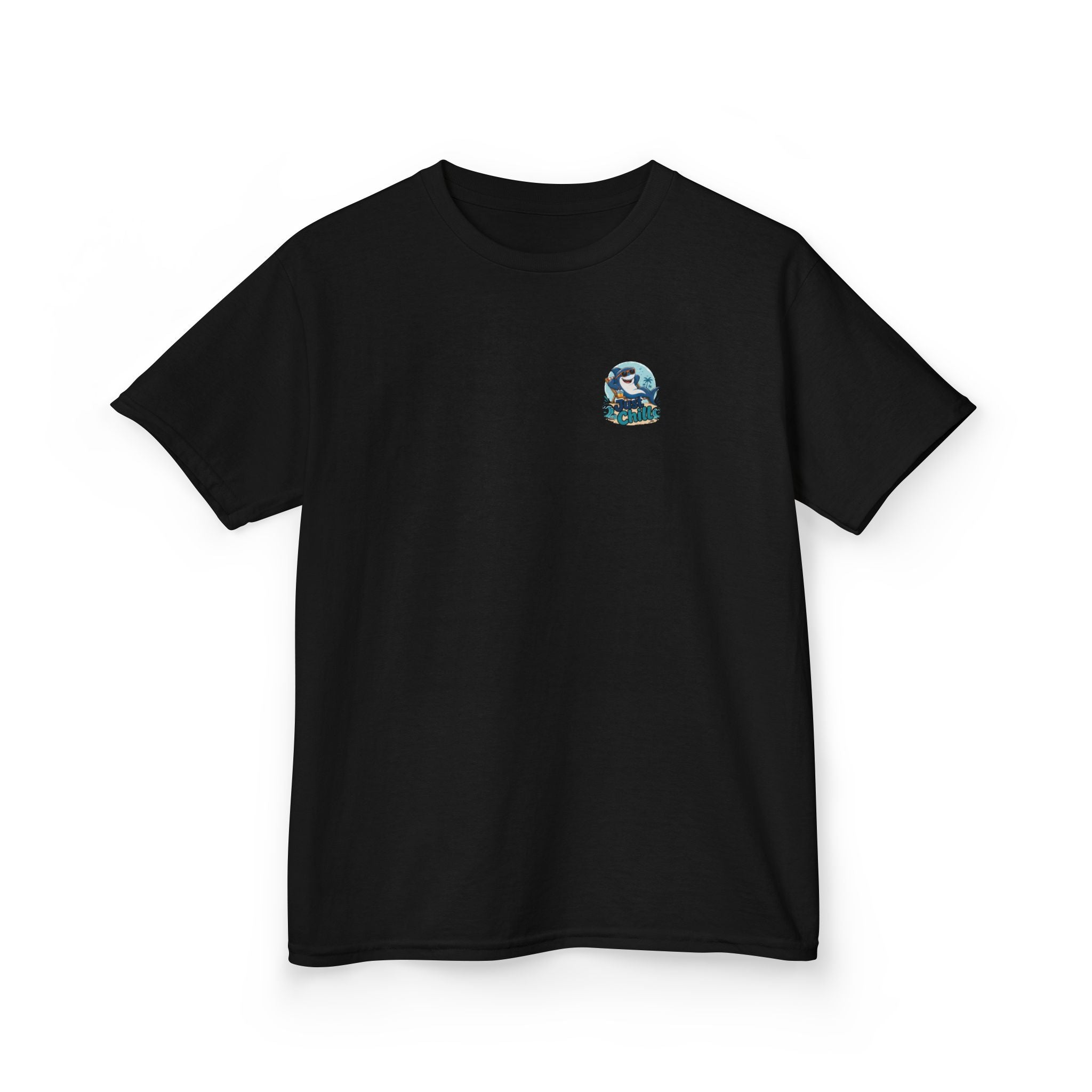 Kids Tee 'Just Chill' Surfing Shark Girls and Boys Graphic