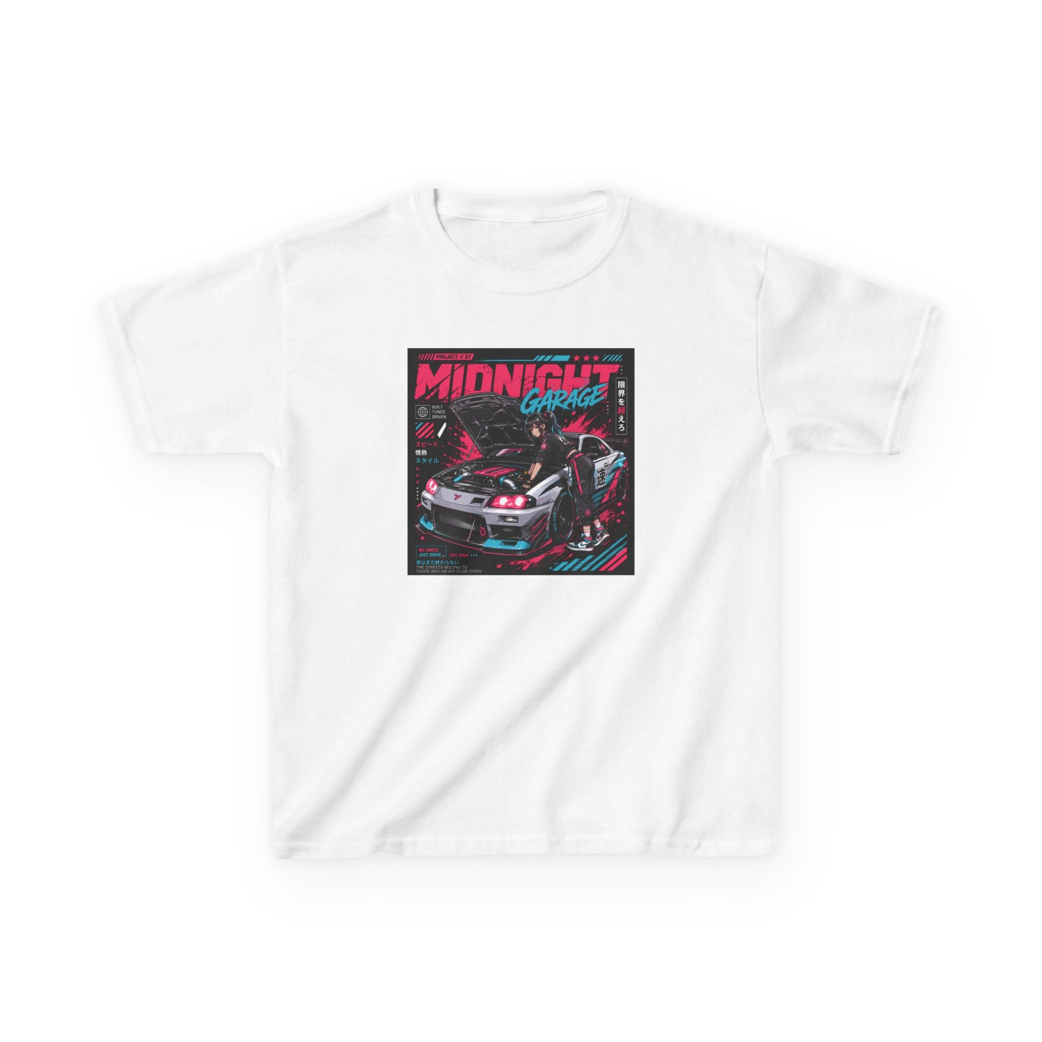 Boys Tee "Midnight Garage Retro Racing" Graphic