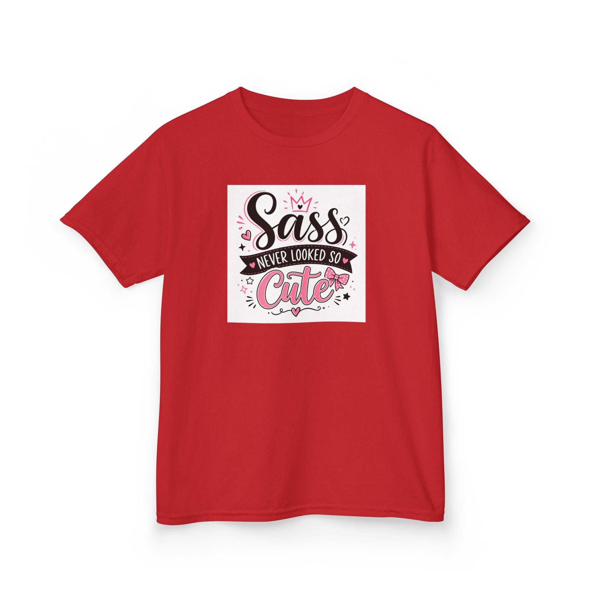 "Sass never looked so cute" Girls Graphic Family T-Shirt Design
