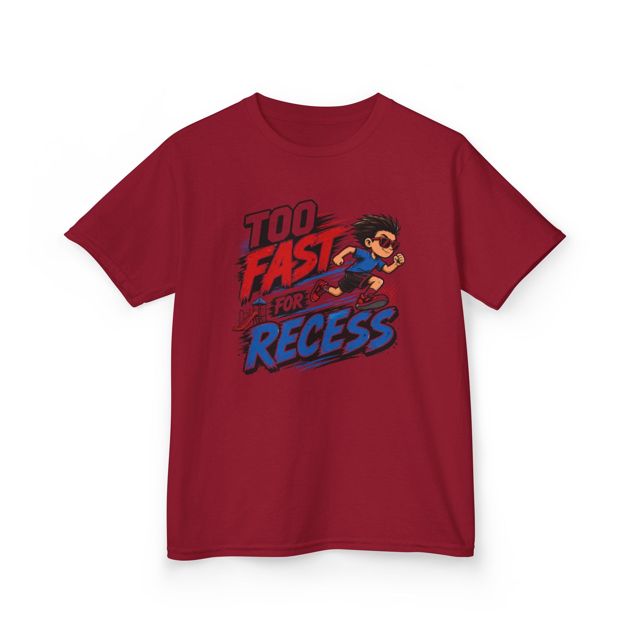 Too Fast for Recess Kids Running T-Shirt | Funny School Track & Field Graphic Tee | Youth Cross Country Athlete Shirt | Speed Runner Gift
