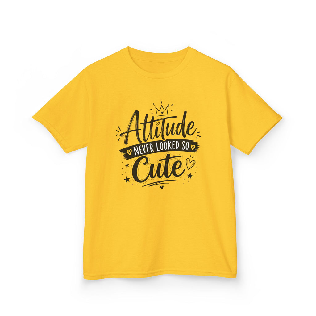 "Attitude Never Looked So Cute" Funny Graphic T-Shirt Design