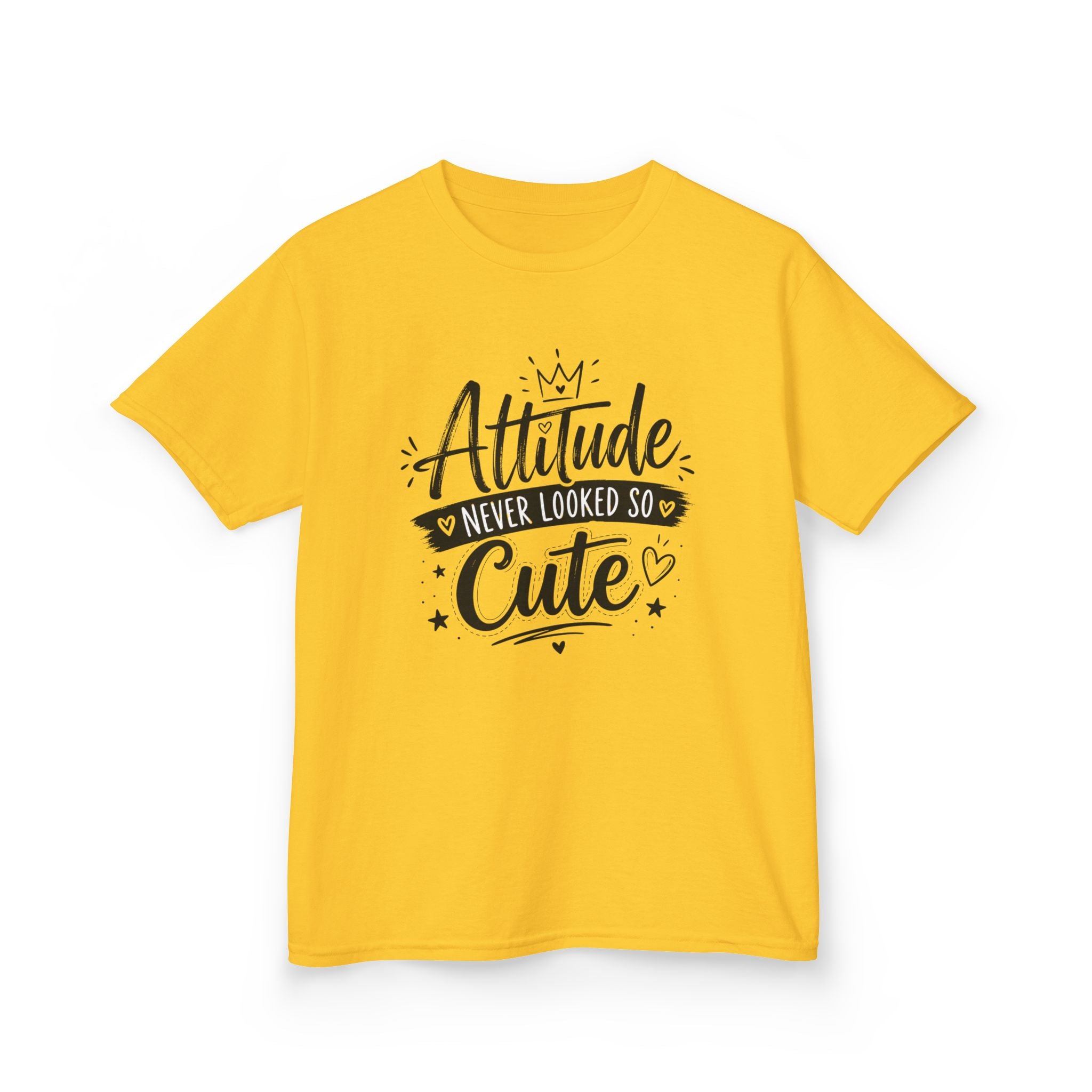 "Attitude Never Looked So Cute" Funny Graphic T-Shirt Design