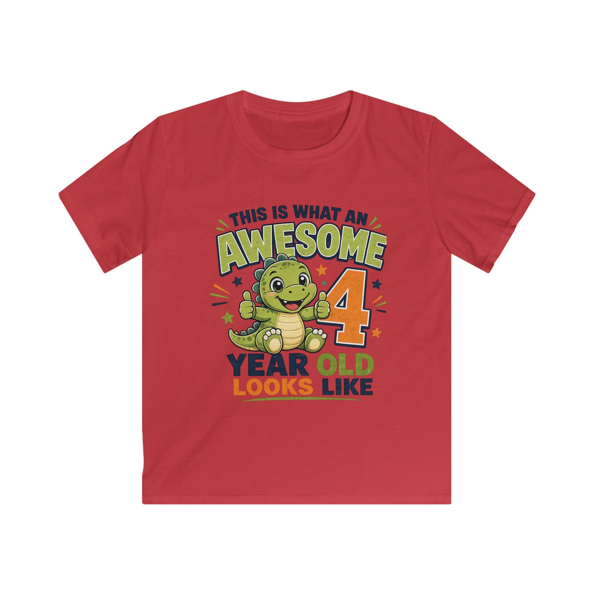 Kids Tee "This Is What An Awesome 4 Year Old Looks Like" Birthday Shirt