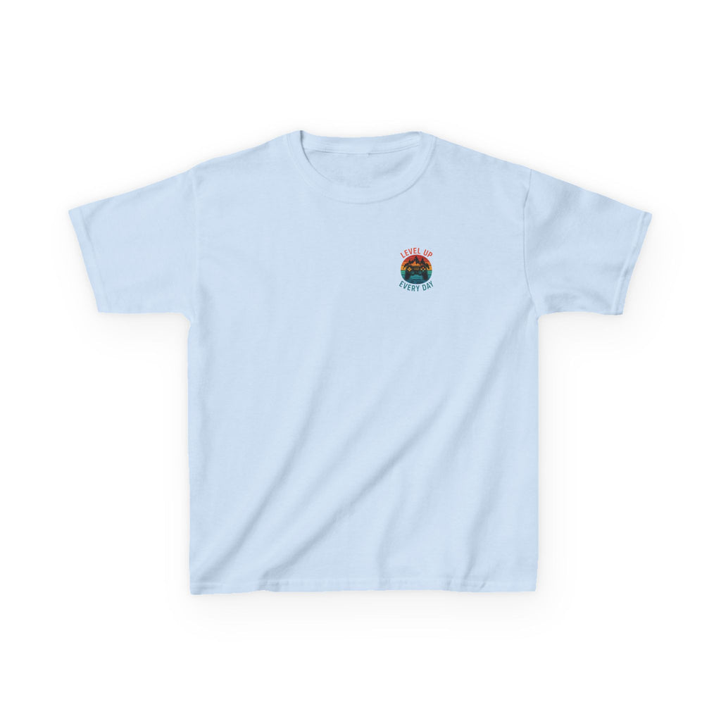 Kids Tee "Level Up Every Day" Retro Gamer Graphic