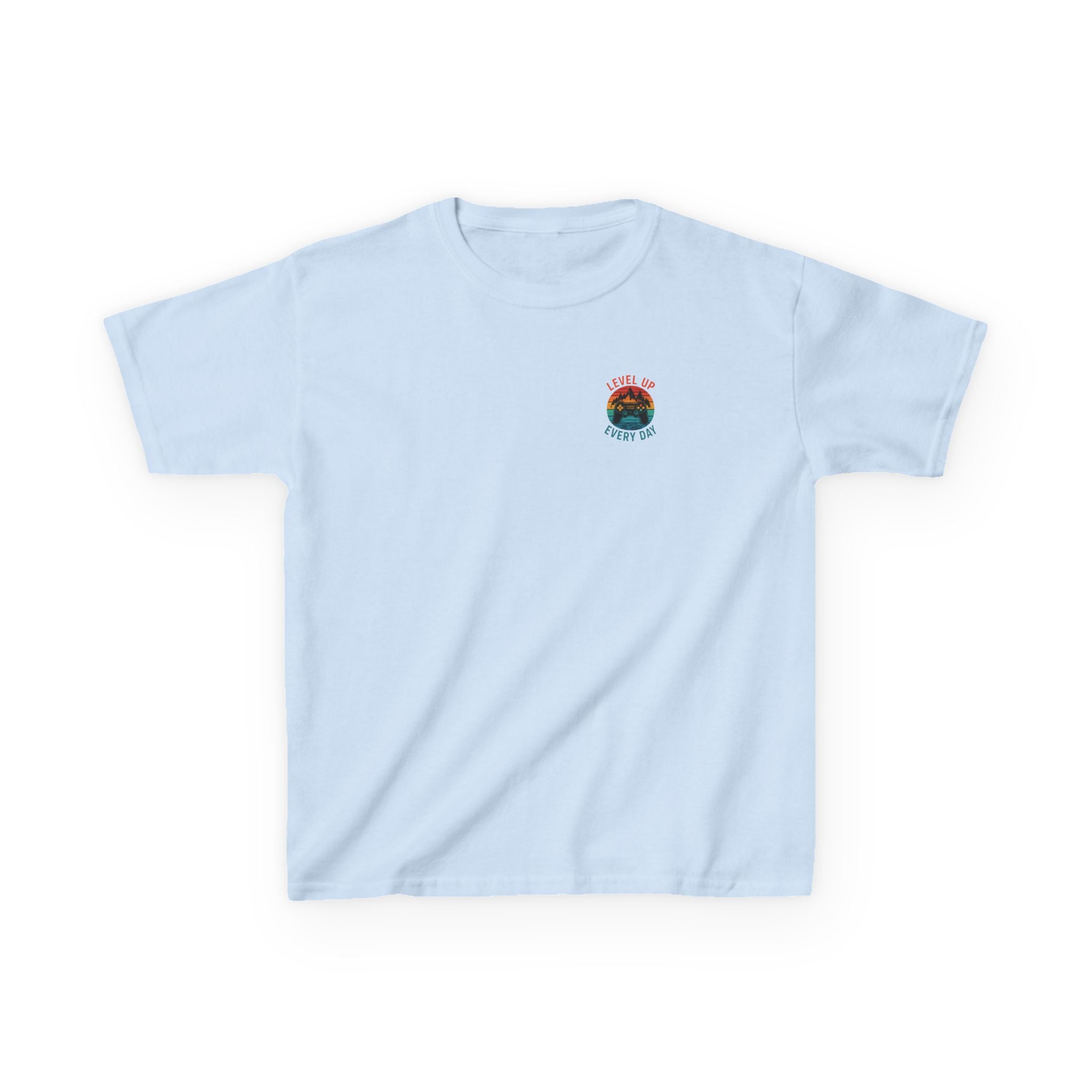 Kids Tee "Level Up Every Day" Retro Gamer Graphic