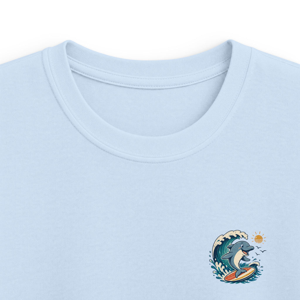 Ocean Adventure Kids Tee 'Catch the Good Tide' Dolphin Surf Graphic