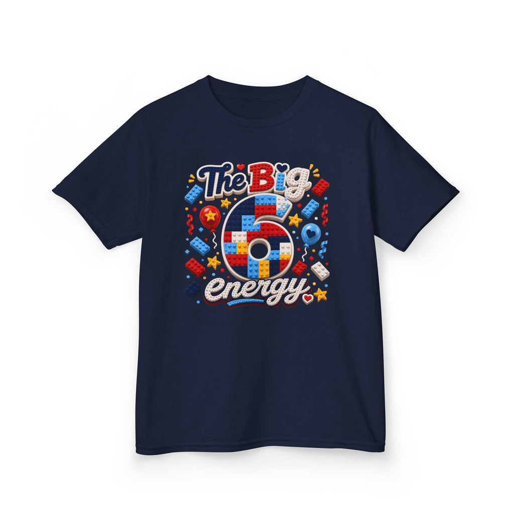 The Big 6 Energy Graphic kids Birthday T-Shirt Design