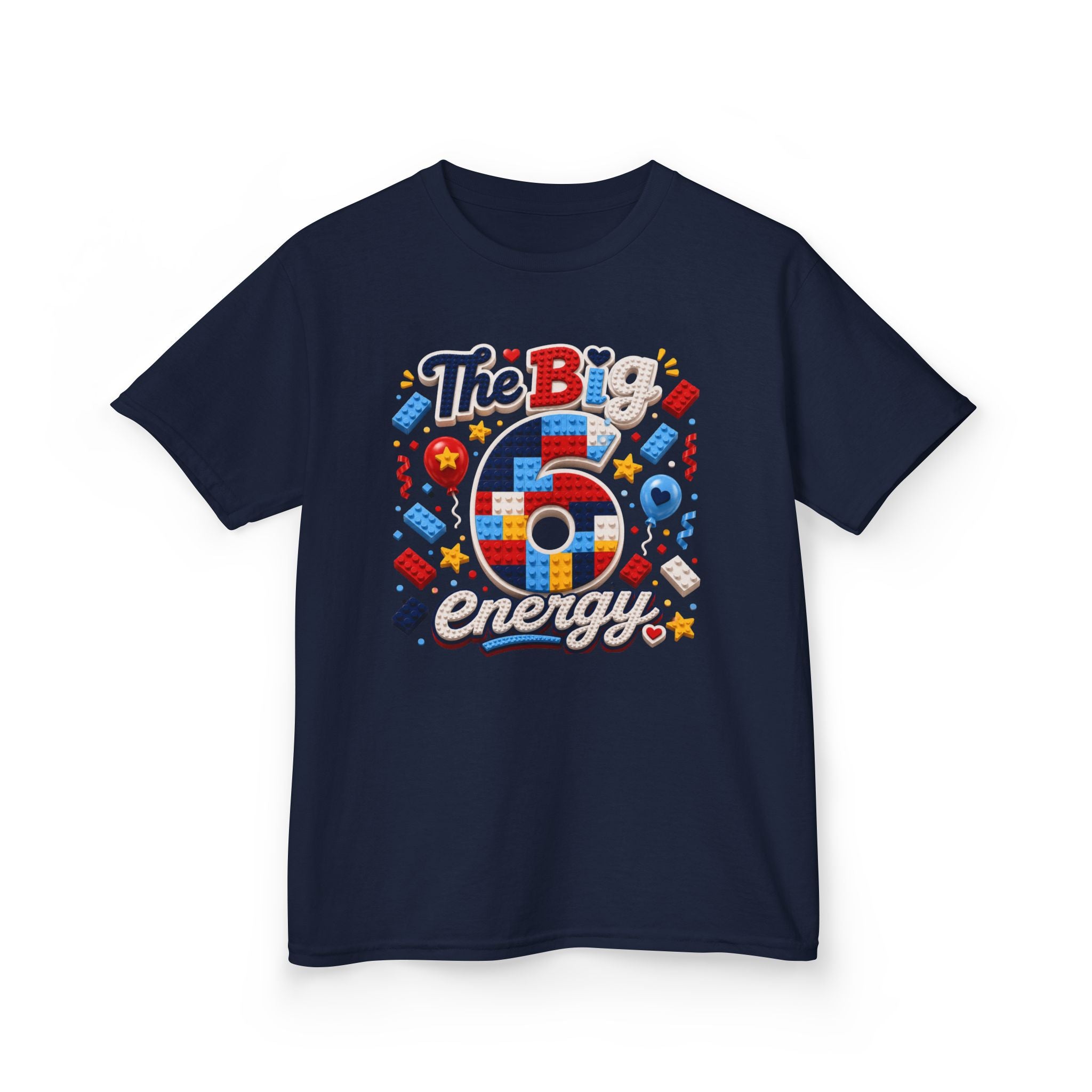 The Big 6 Energy Graphic kids Birthday T-Shirt Design
