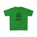 Kids Graphic Tee "I Was Born Cute & I Can Do Hard Things" Inspirational Kids T‑Shirt