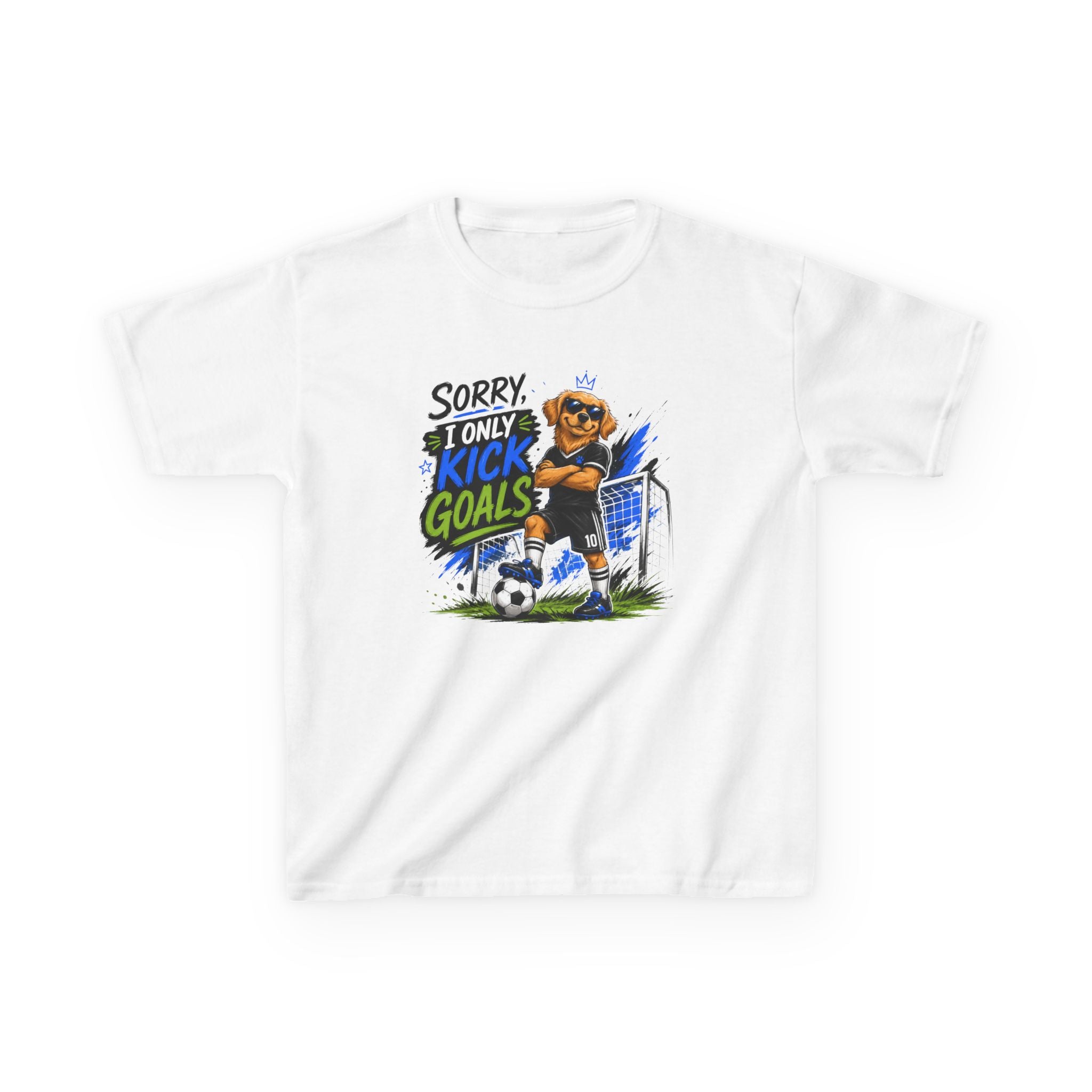 Sorry, I Only Kick Goals Kids Soccer | Kids Sports Graphic T-Shirt