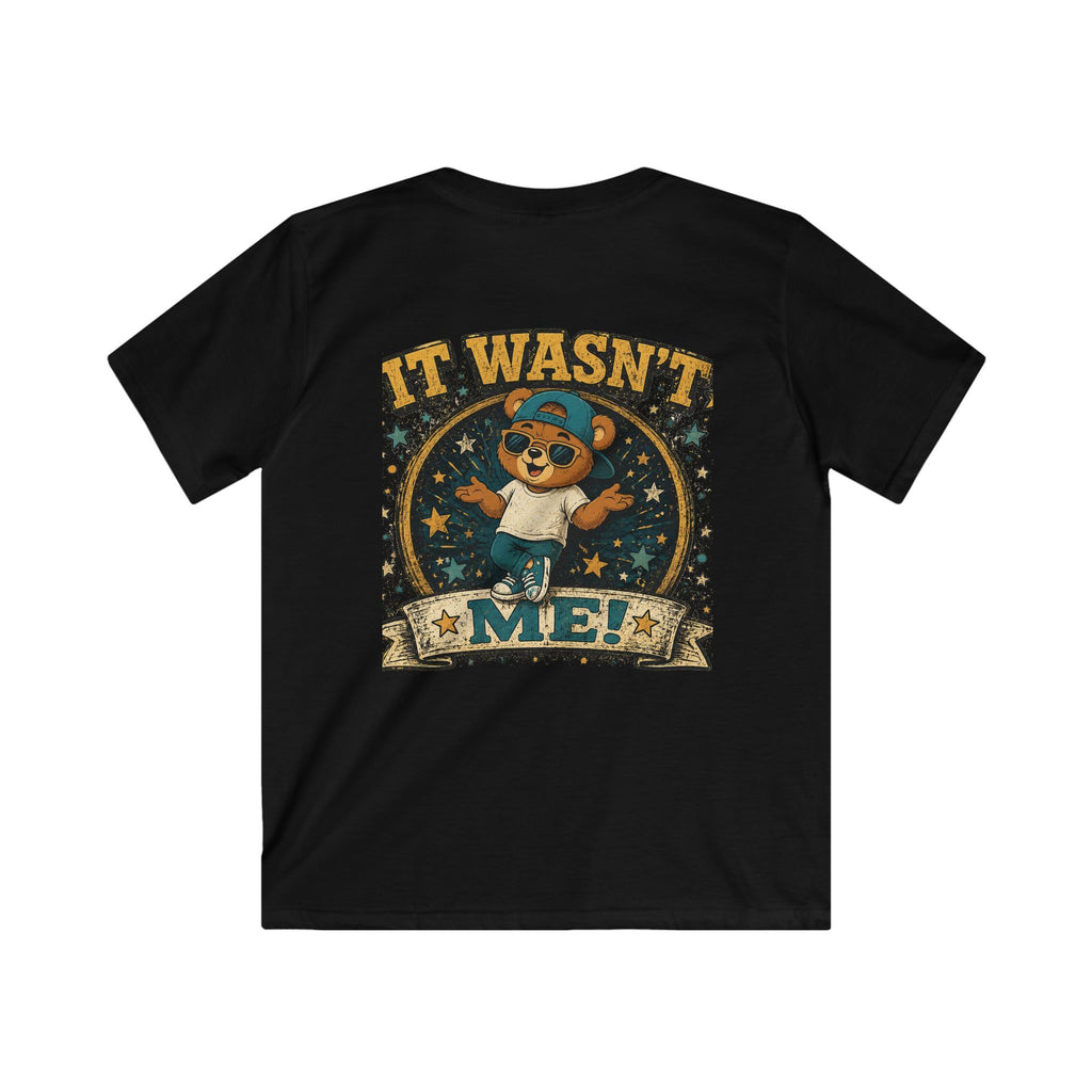 Kids Tee  'It Wasn't Me!' Dancing Bear Graphic Shirt | Funny Kids Gift