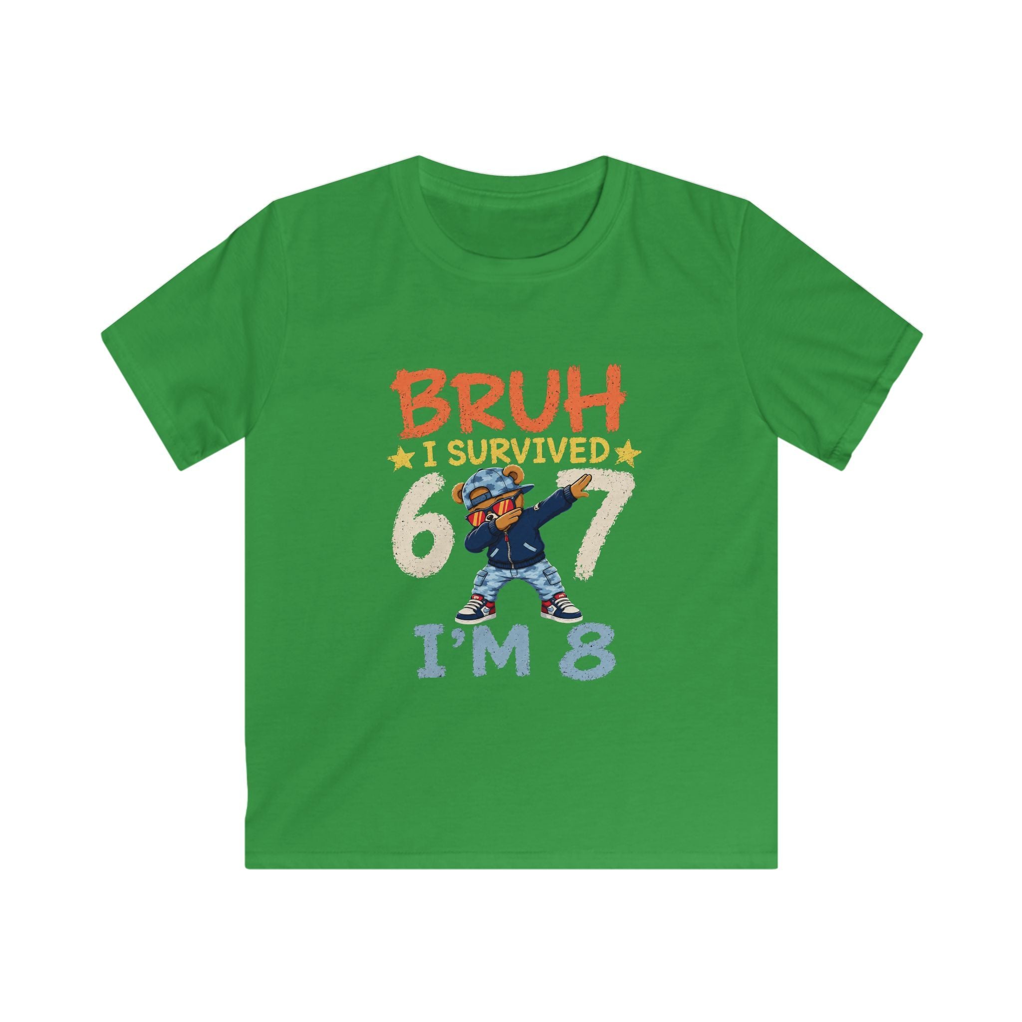 “Bruh I Survived 6/7 I’m 8” Funny Birthday Tee for Boys