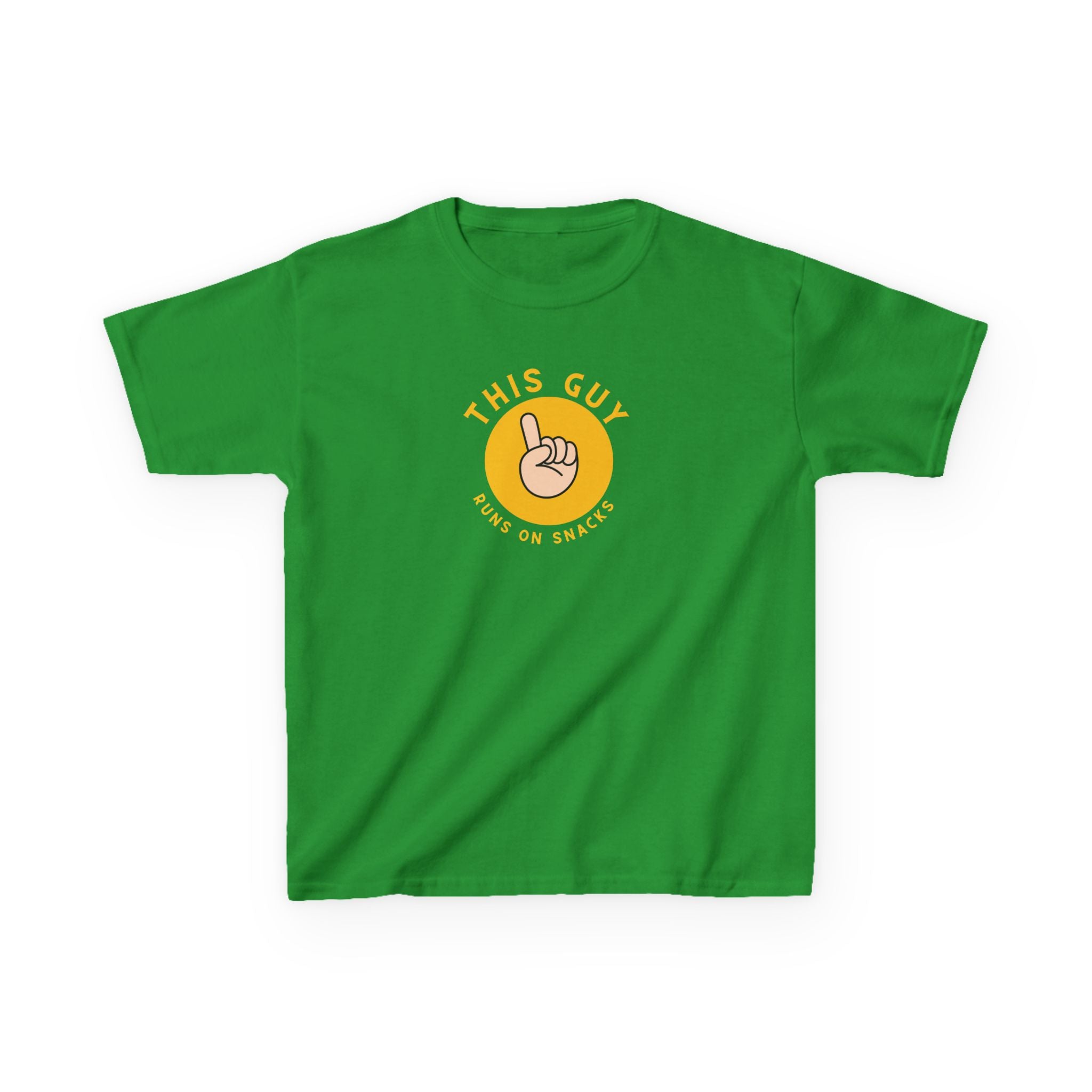 This Guy- Runs on Snacks | Funny Kids Graphic T-Shirt