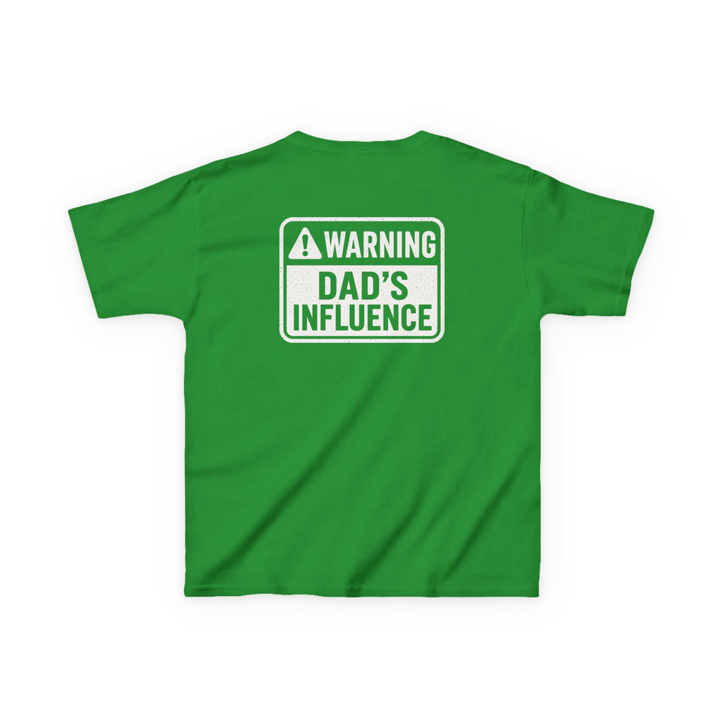 Warning "Dad Influence" Humor Graphic T-Shirt Design