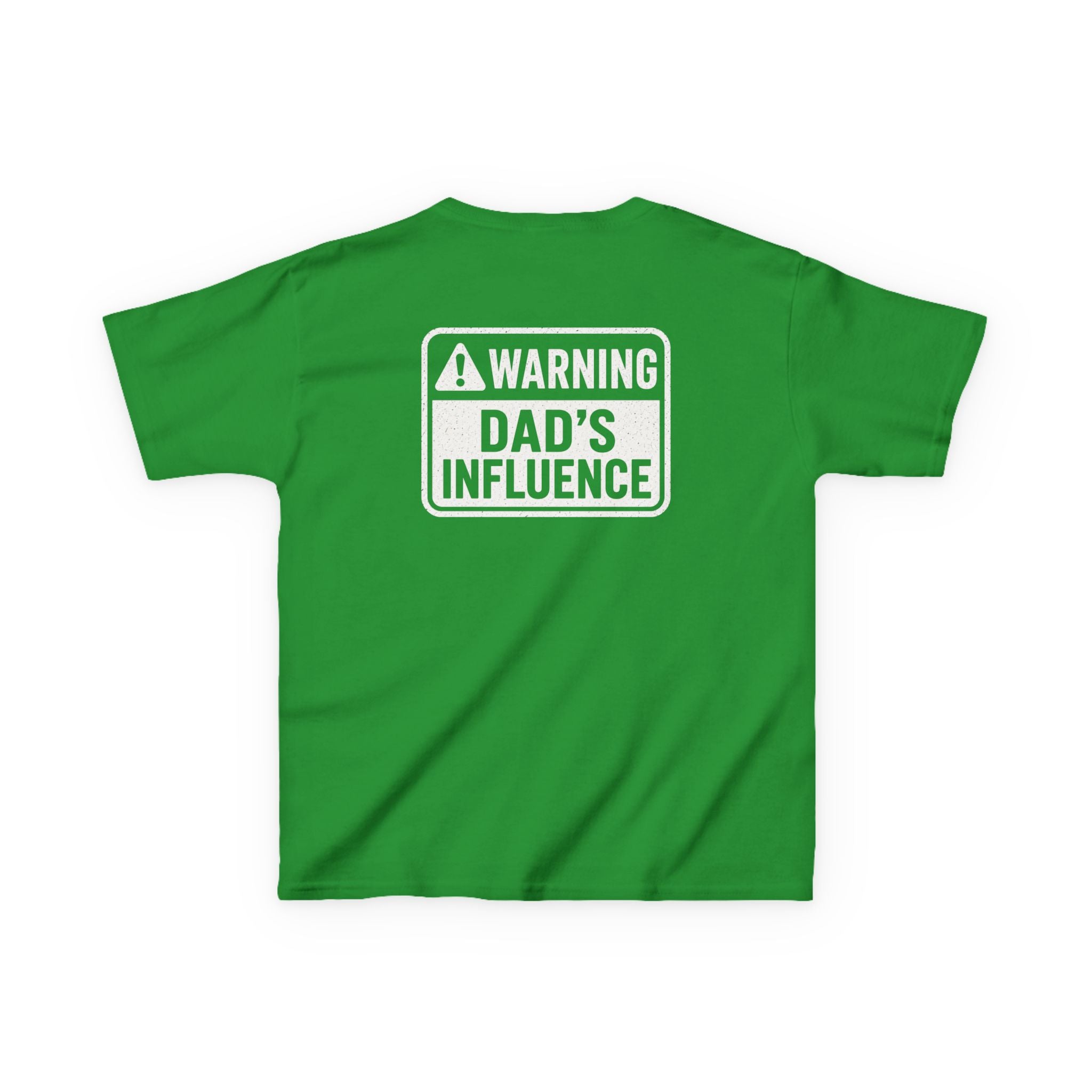 Warning "Dad Influence" Humor Graphic T-Shirt Design
