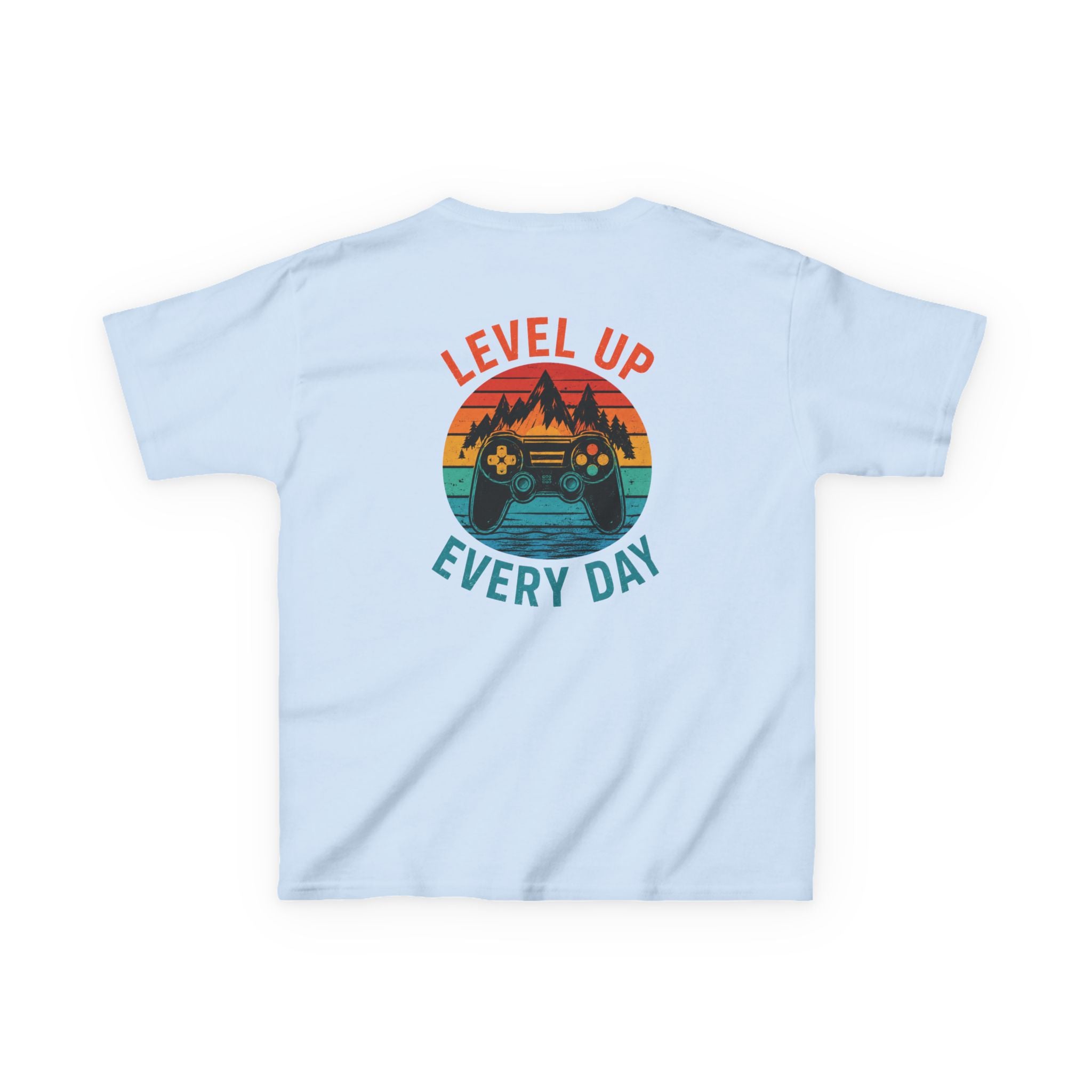 Kids Tee "Level Up Every Day" Retro Gamer Graphic