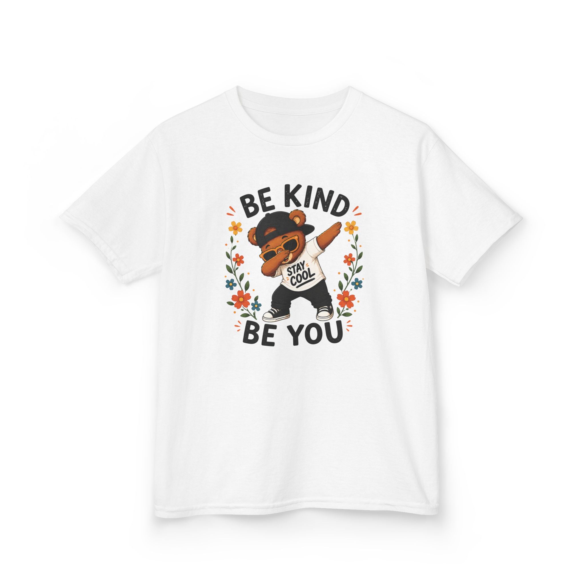 Kids "Be Kind Be You" Buddy T-Shirt Cute Positive Message Tee for Children